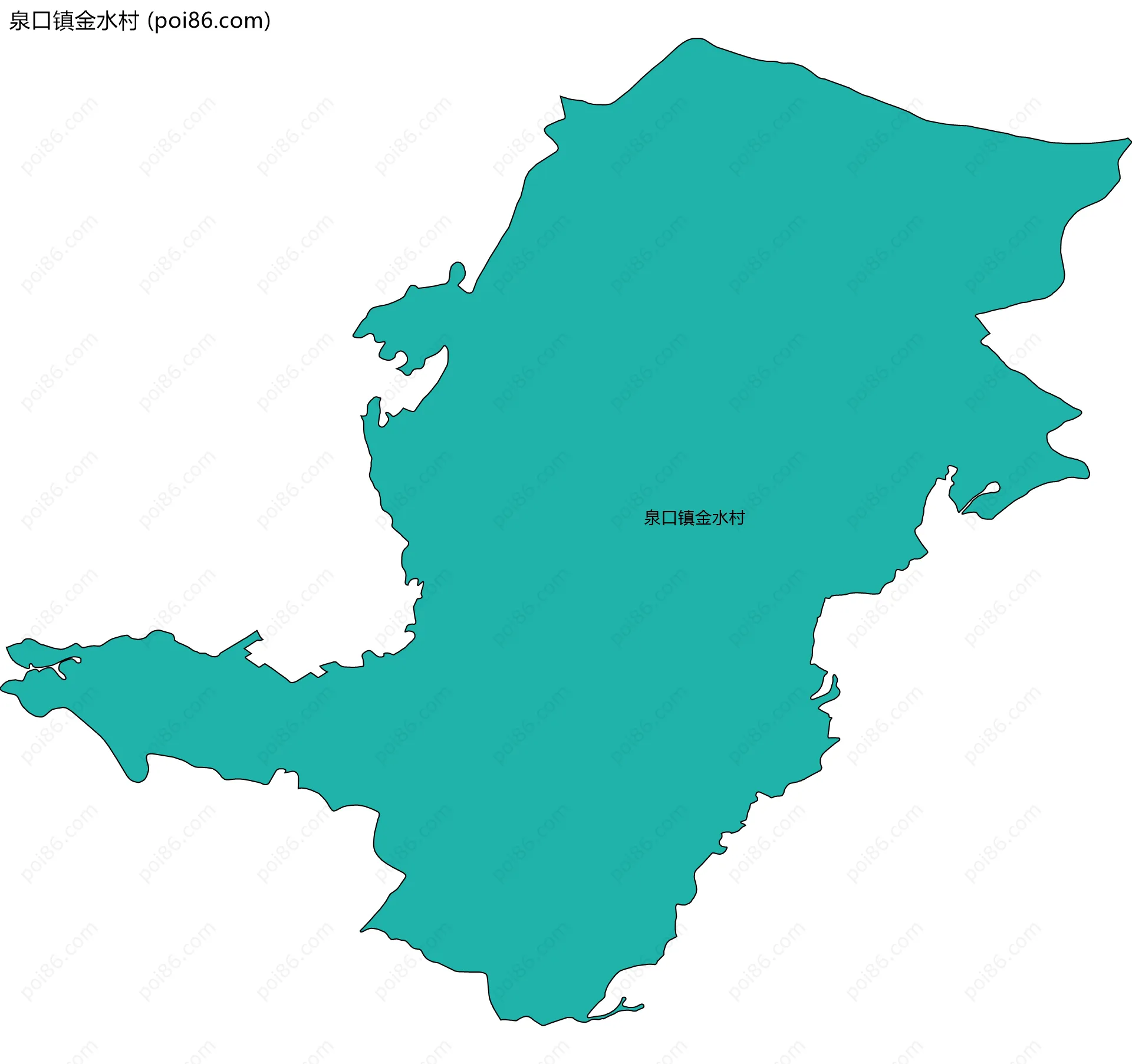泉口镇金水村边界地图