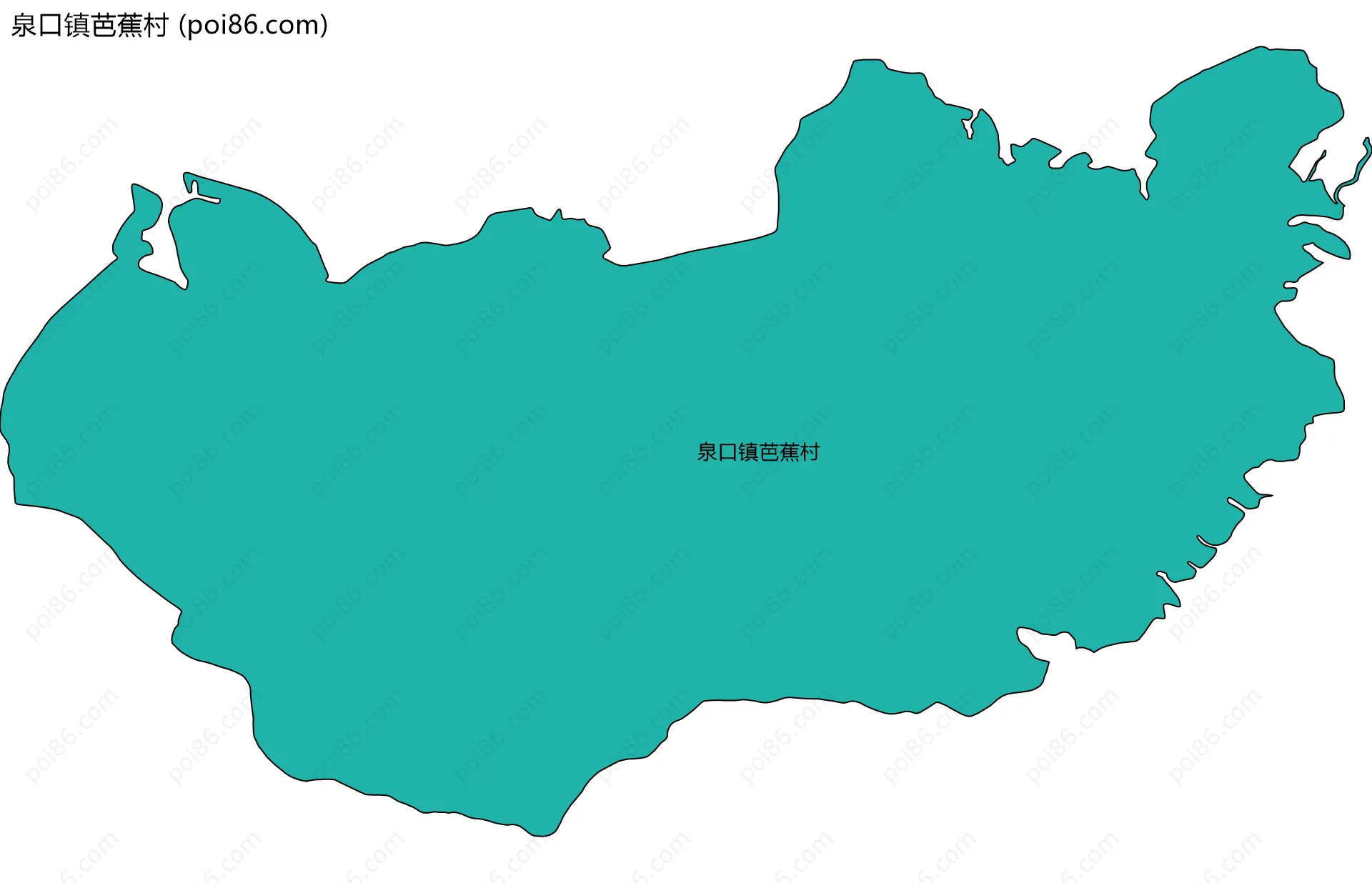泉口镇芭蕉村边界地图