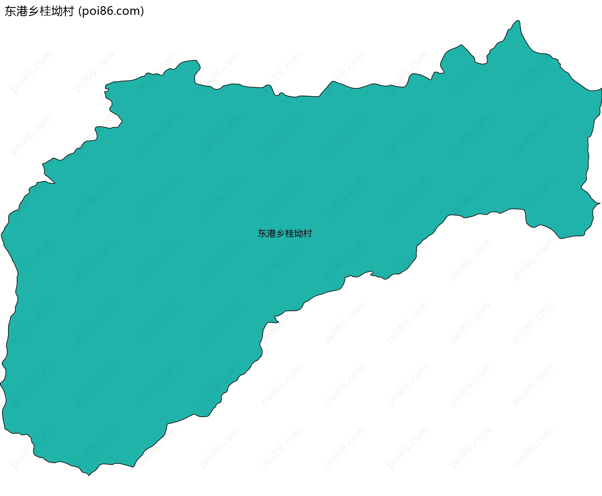 东港乡桂坳村边界地图