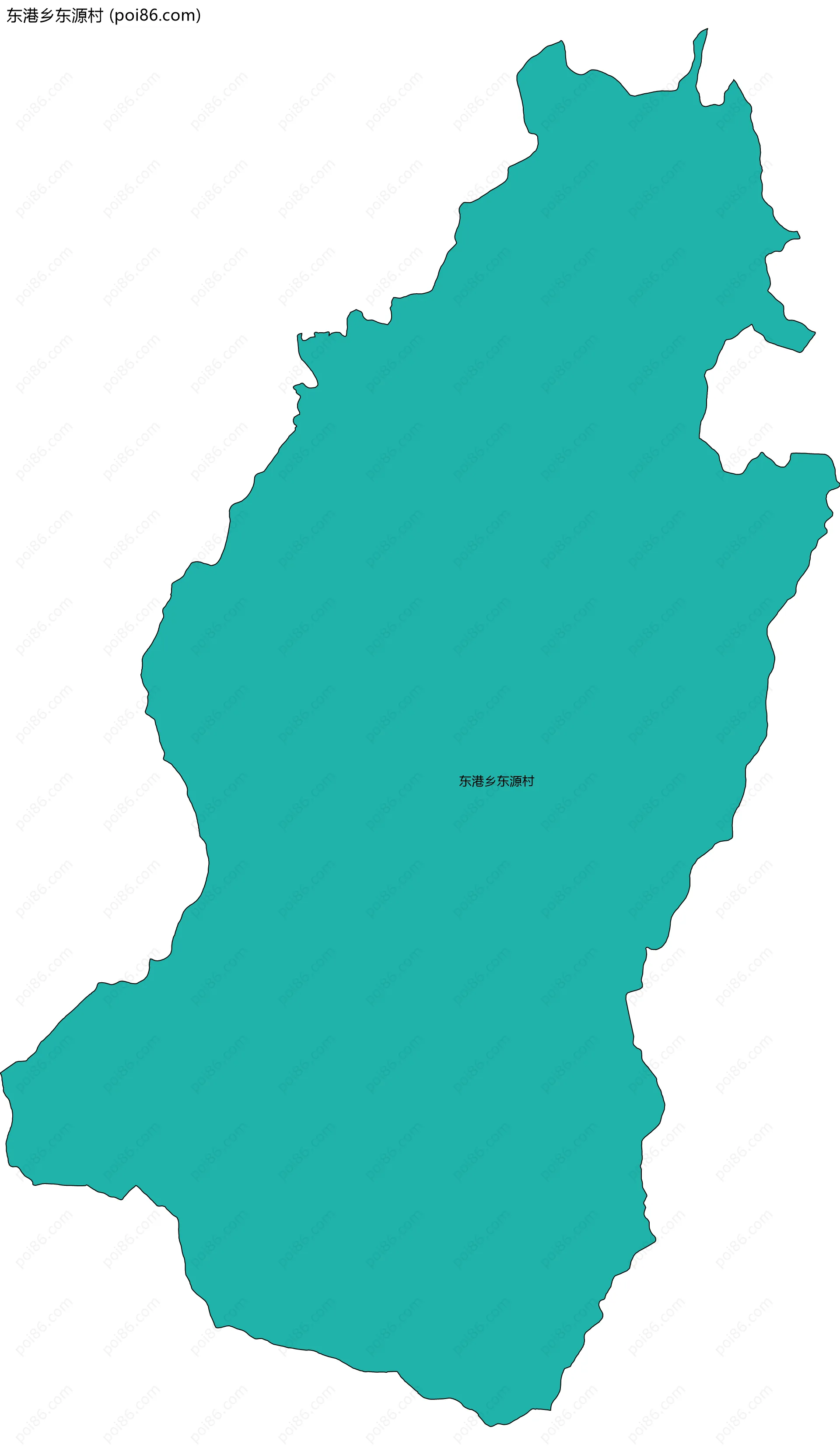 东港乡东源村边界地图