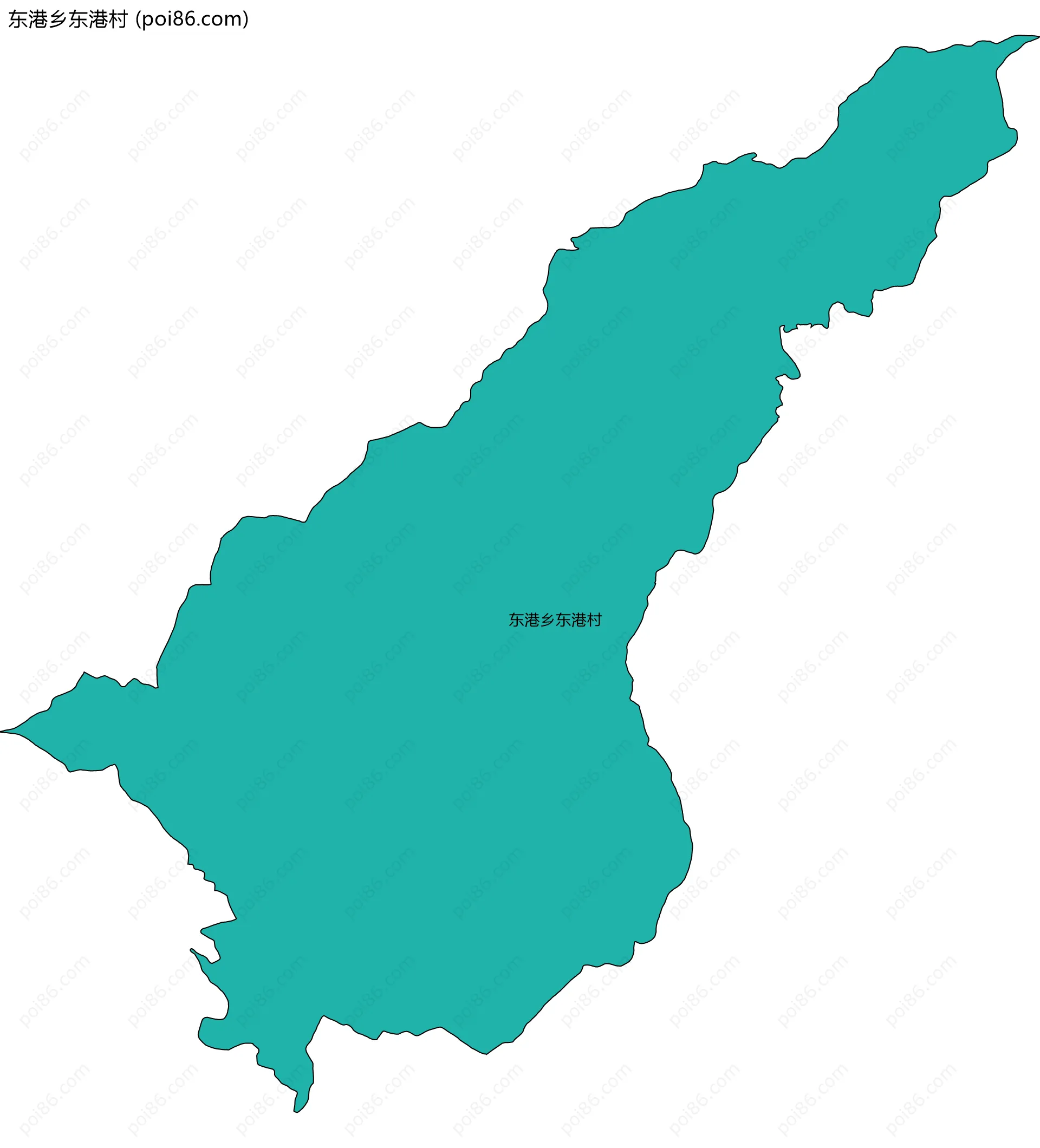 东港乡东港村边界地图