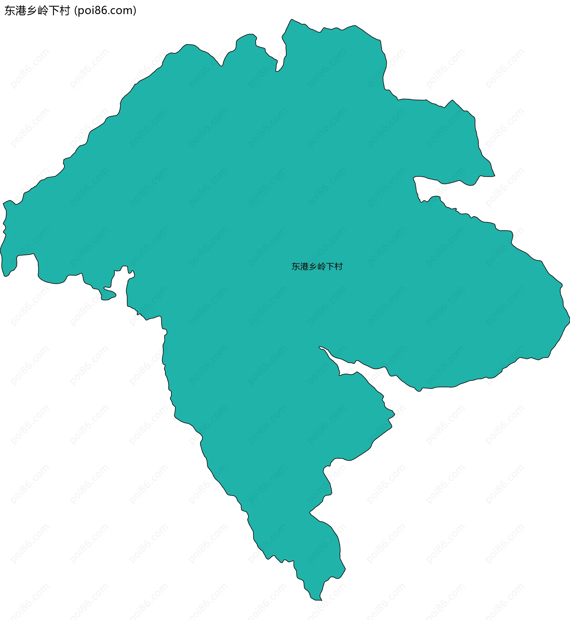 东港乡岭下村边界地图