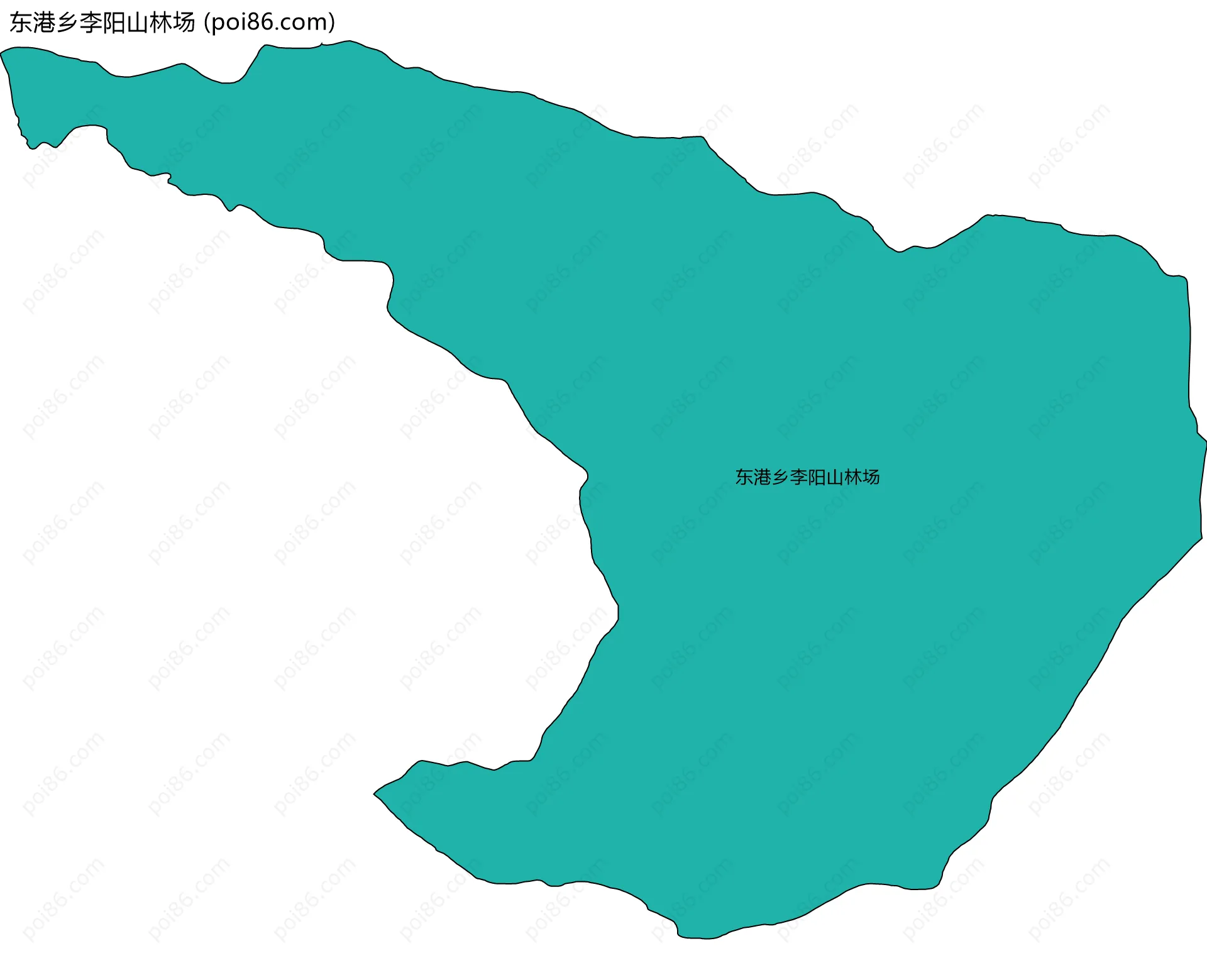 东港乡李阳山林场边界地图