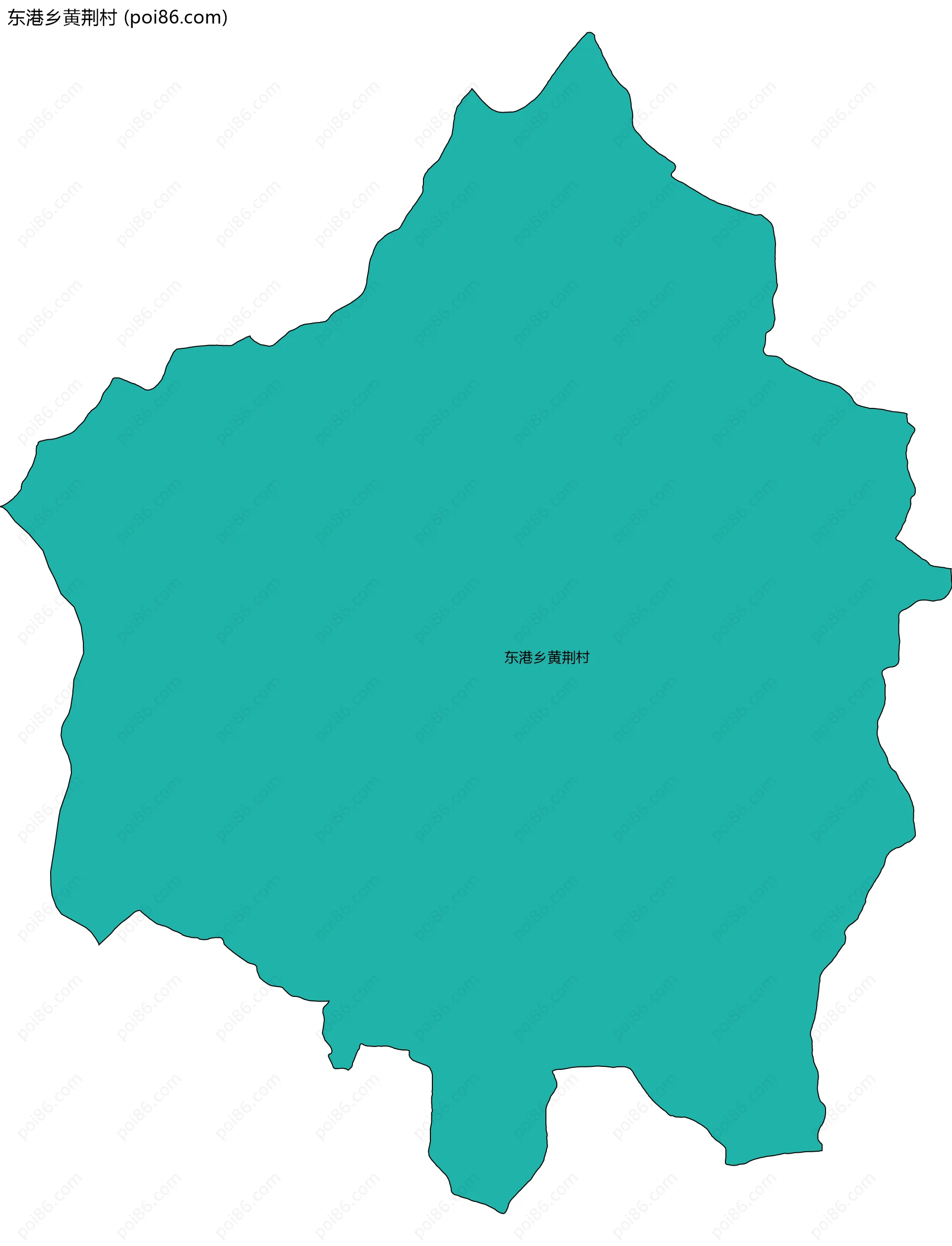 东港乡黄荆村边界地图