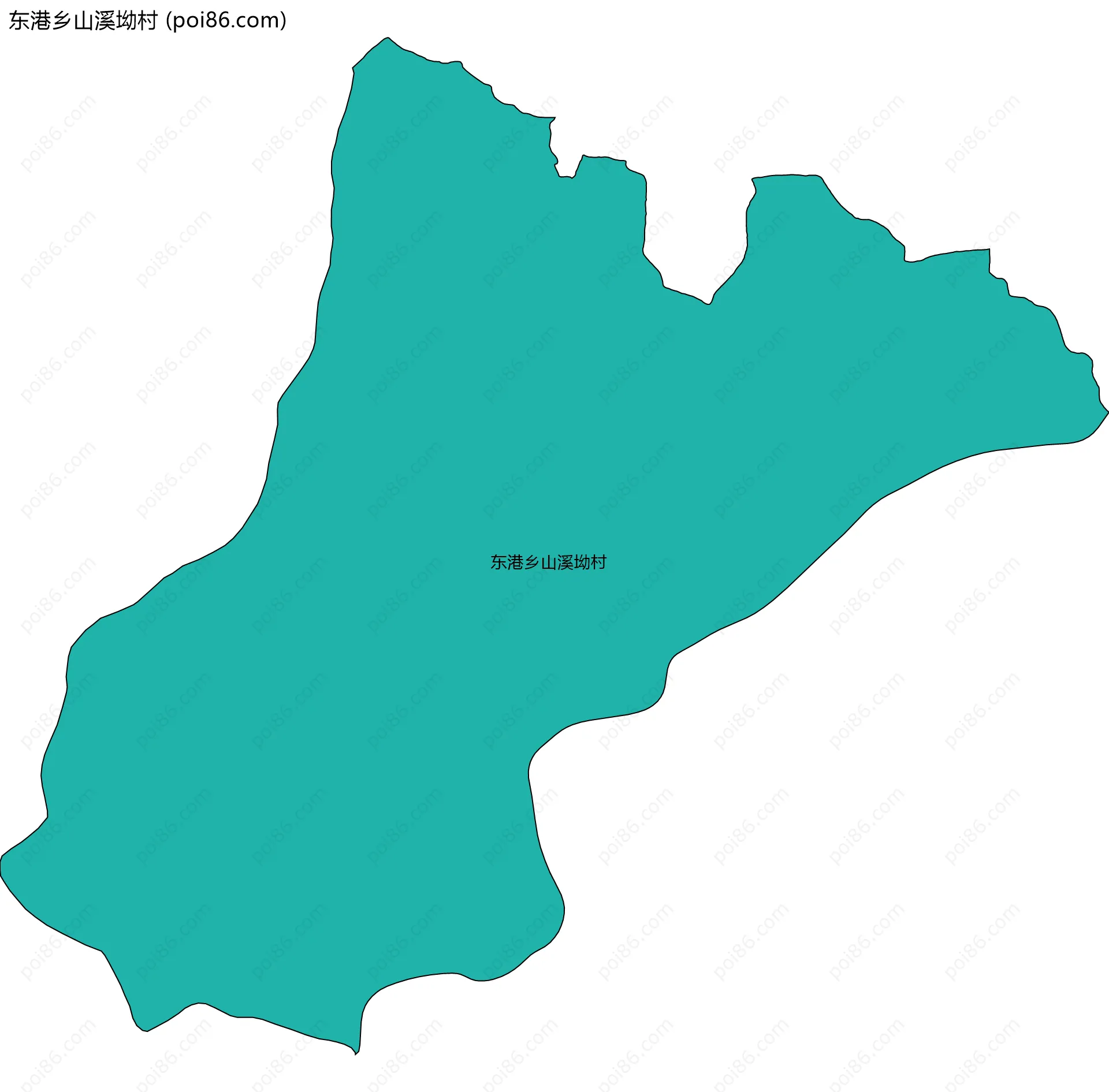 东港乡山溪坳村边界地图