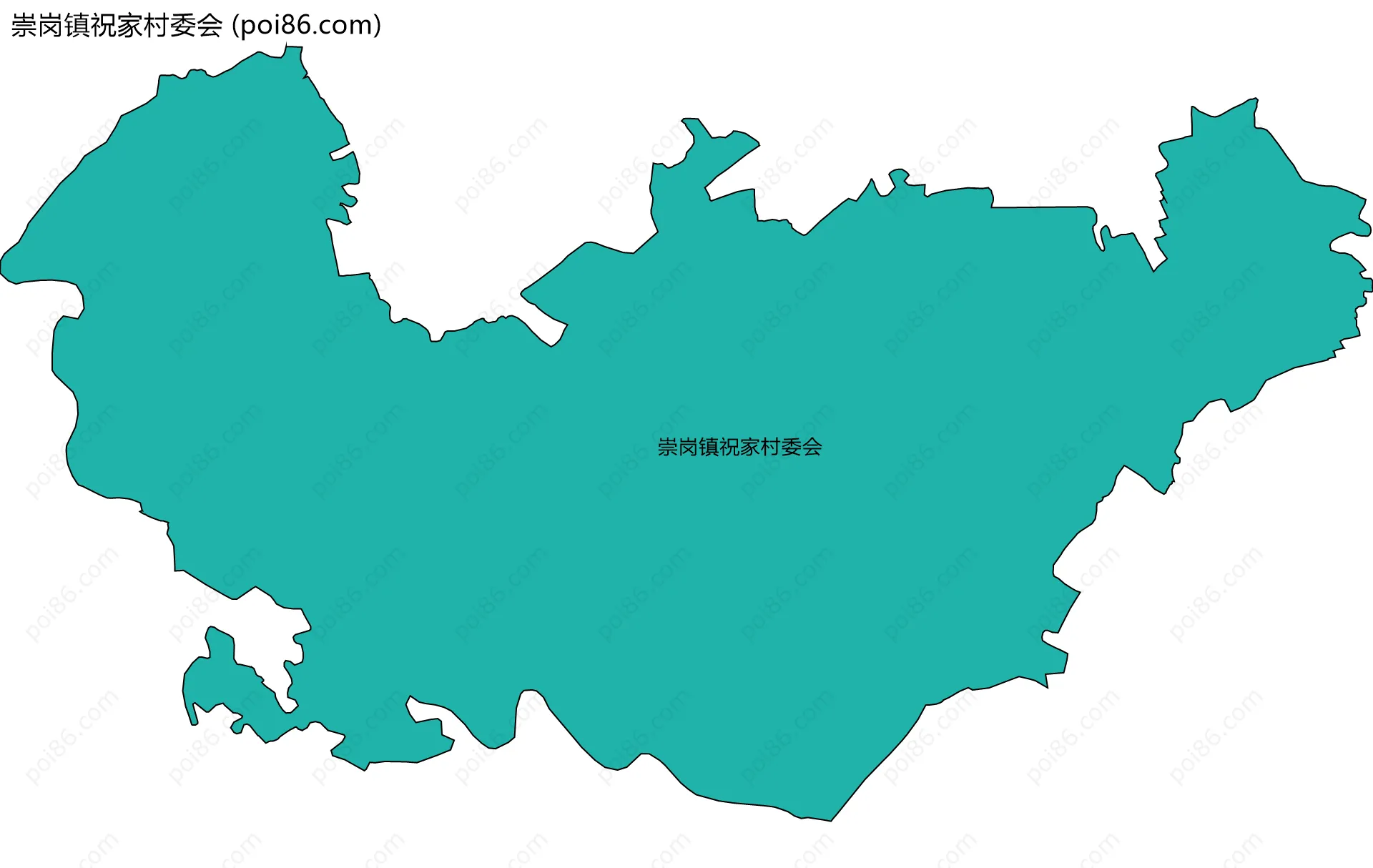 崇岗镇祝家村委会边界地图