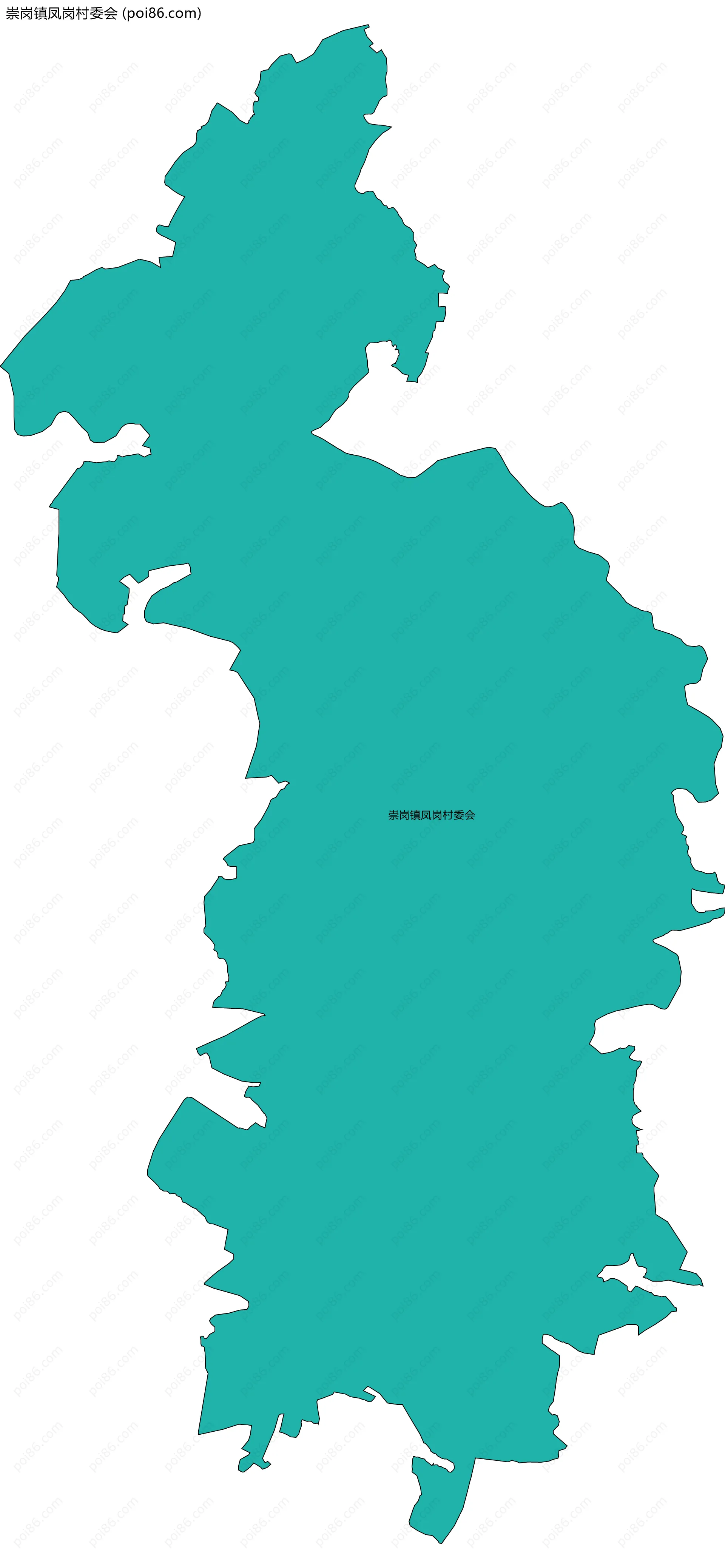 崇岗镇凤岗村委会边界地图