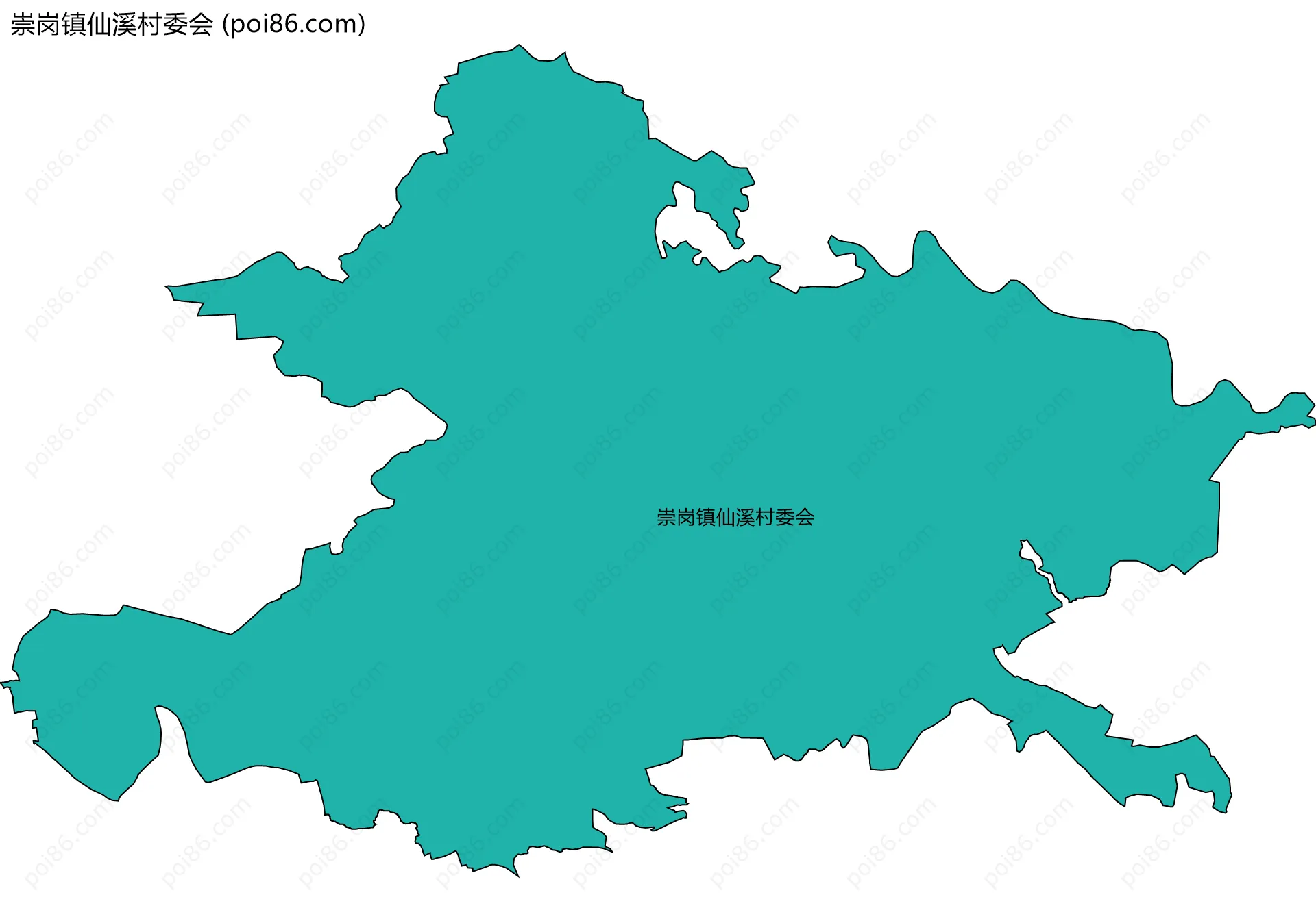 崇岗镇仙溪村委会边界地图