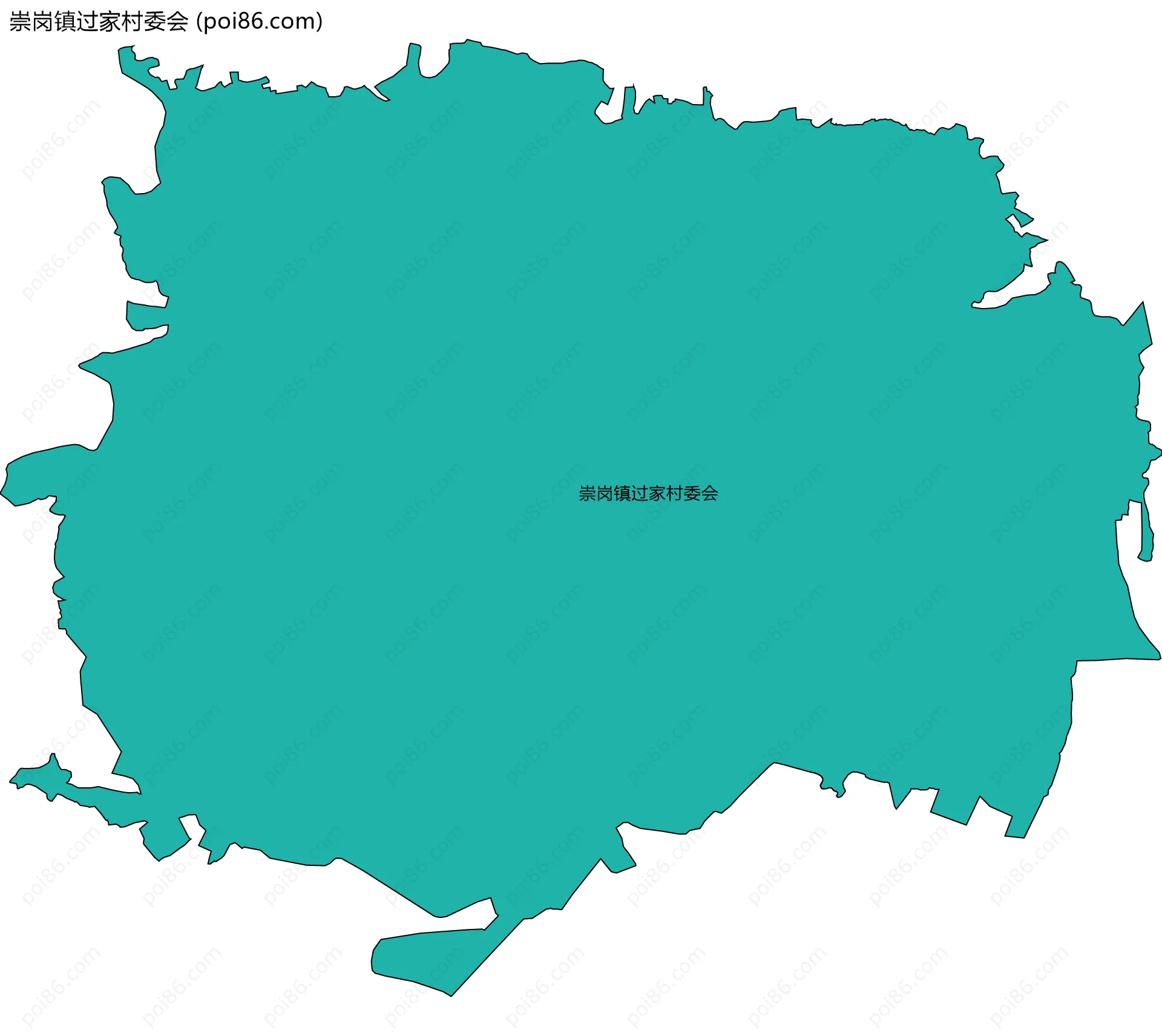 崇岗镇过家村委会边界地图