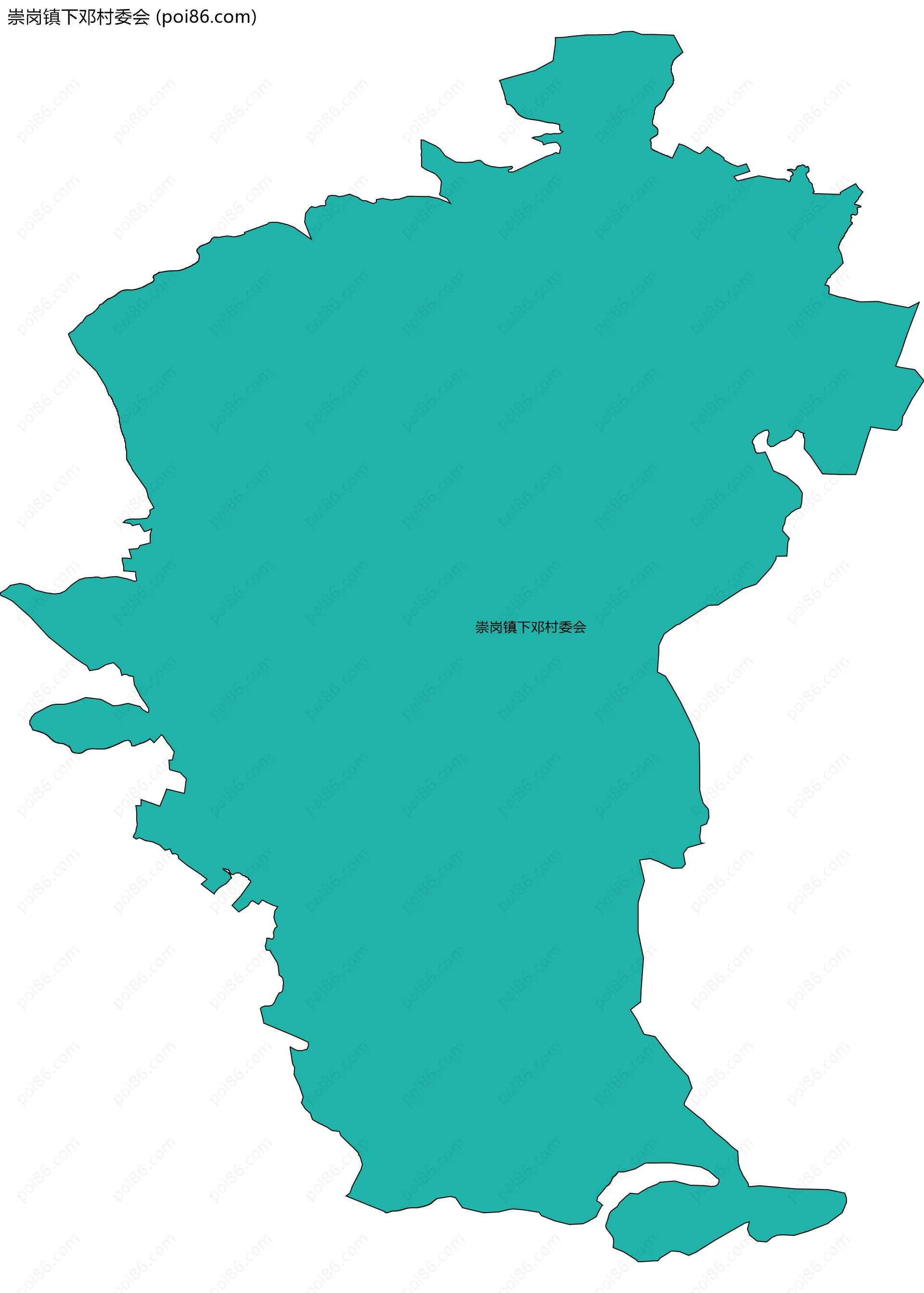 崇岗镇下邓村委会边界地图