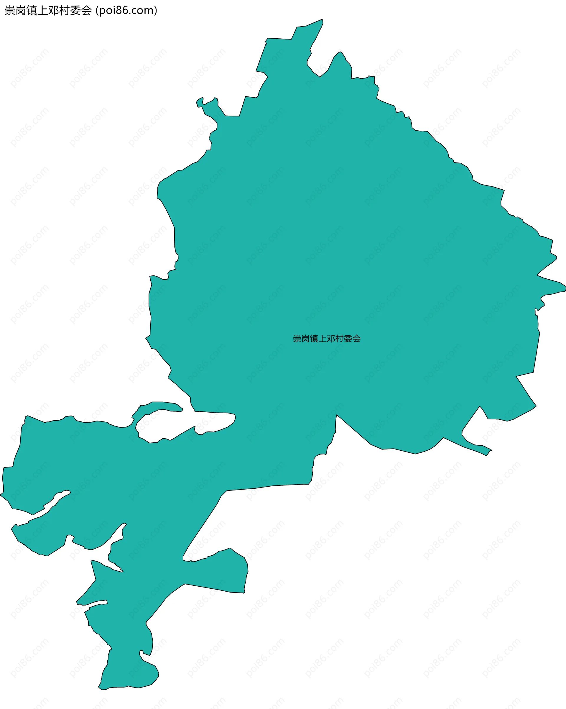 崇岗镇上邓村委会边界地图