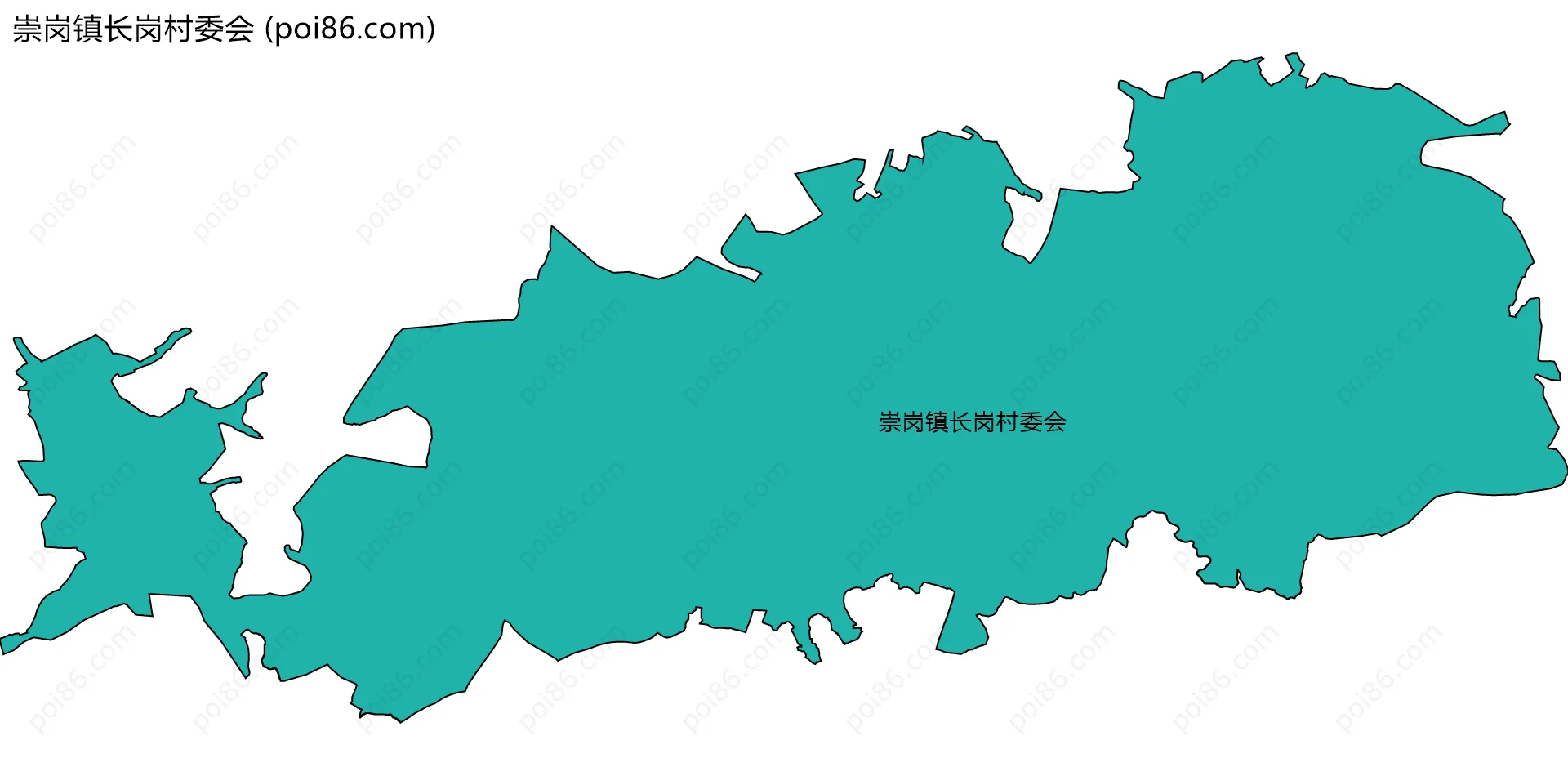 崇岗镇长岗村委会边界地图