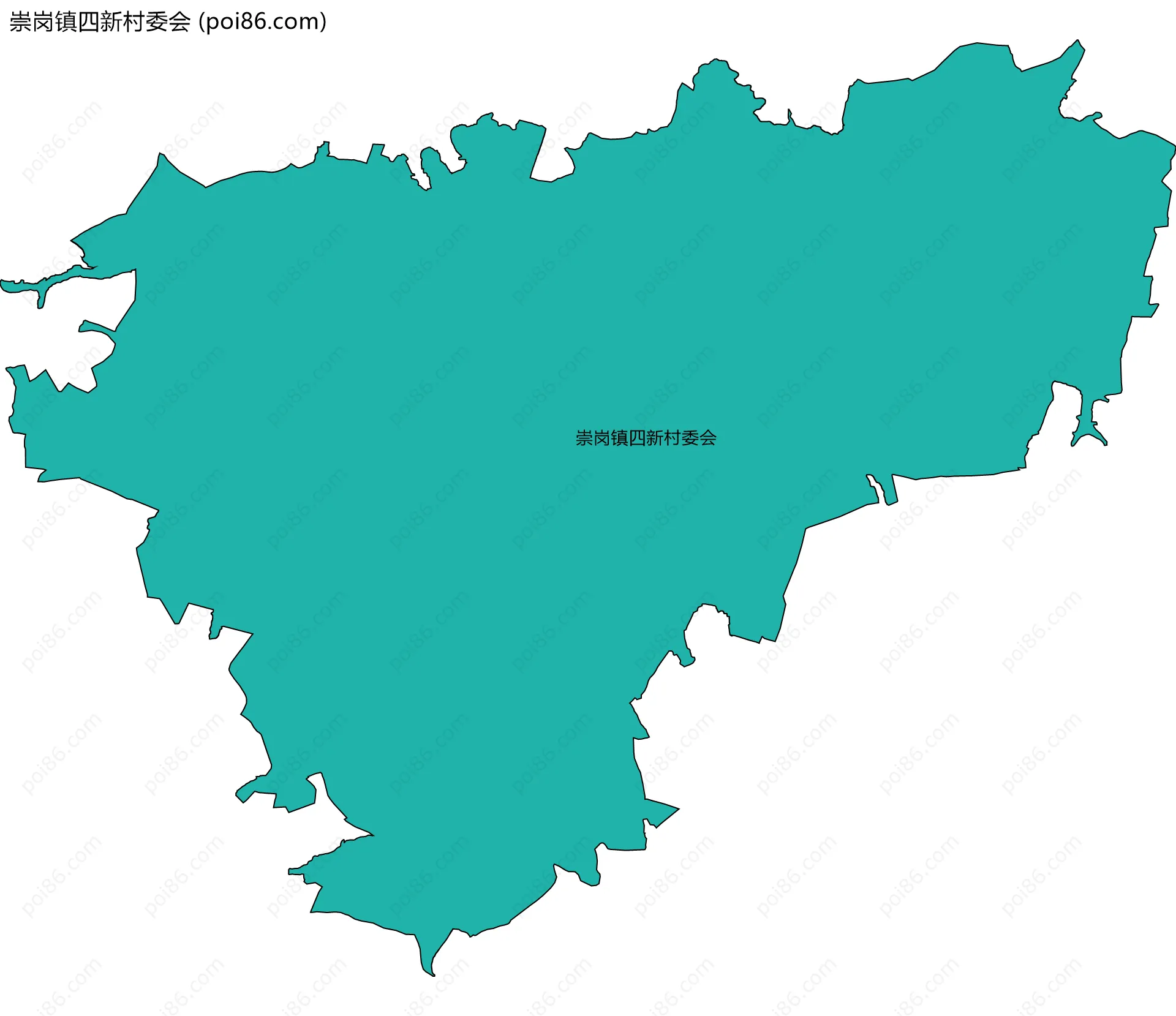崇岗镇四新村委会边界地图