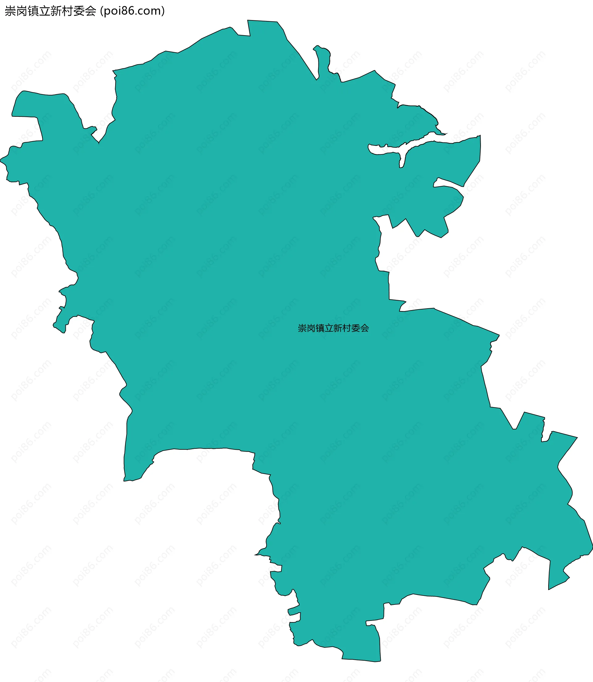 崇岗镇立新村委会边界地图