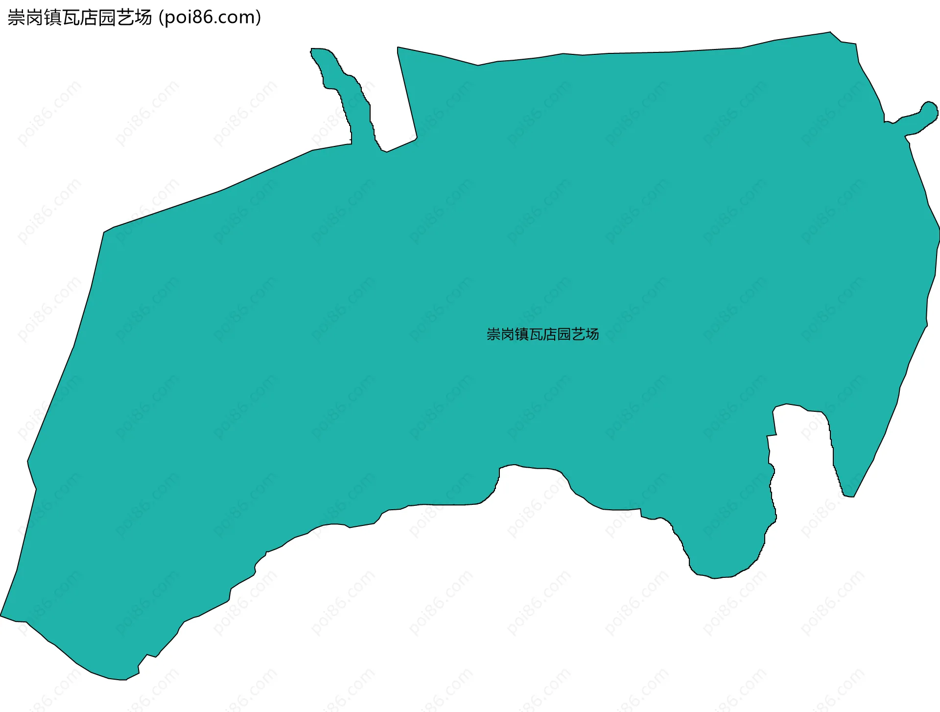 崇岗镇瓦店园艺场边界地图