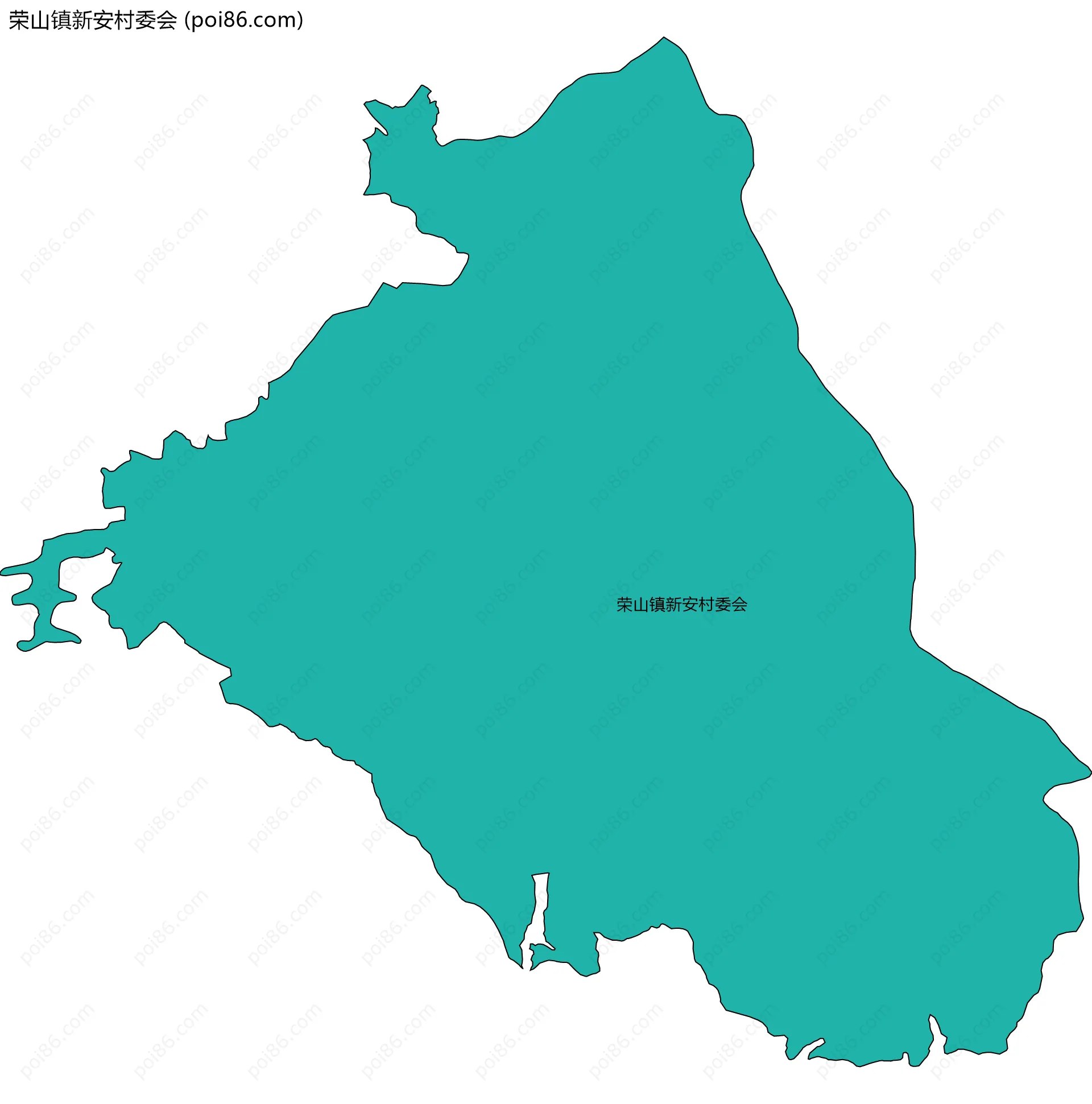 荣山镇新安村委会边界地图