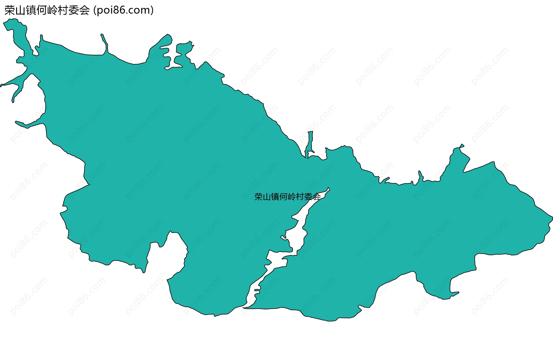 荣山镇何岭村委会边界地图