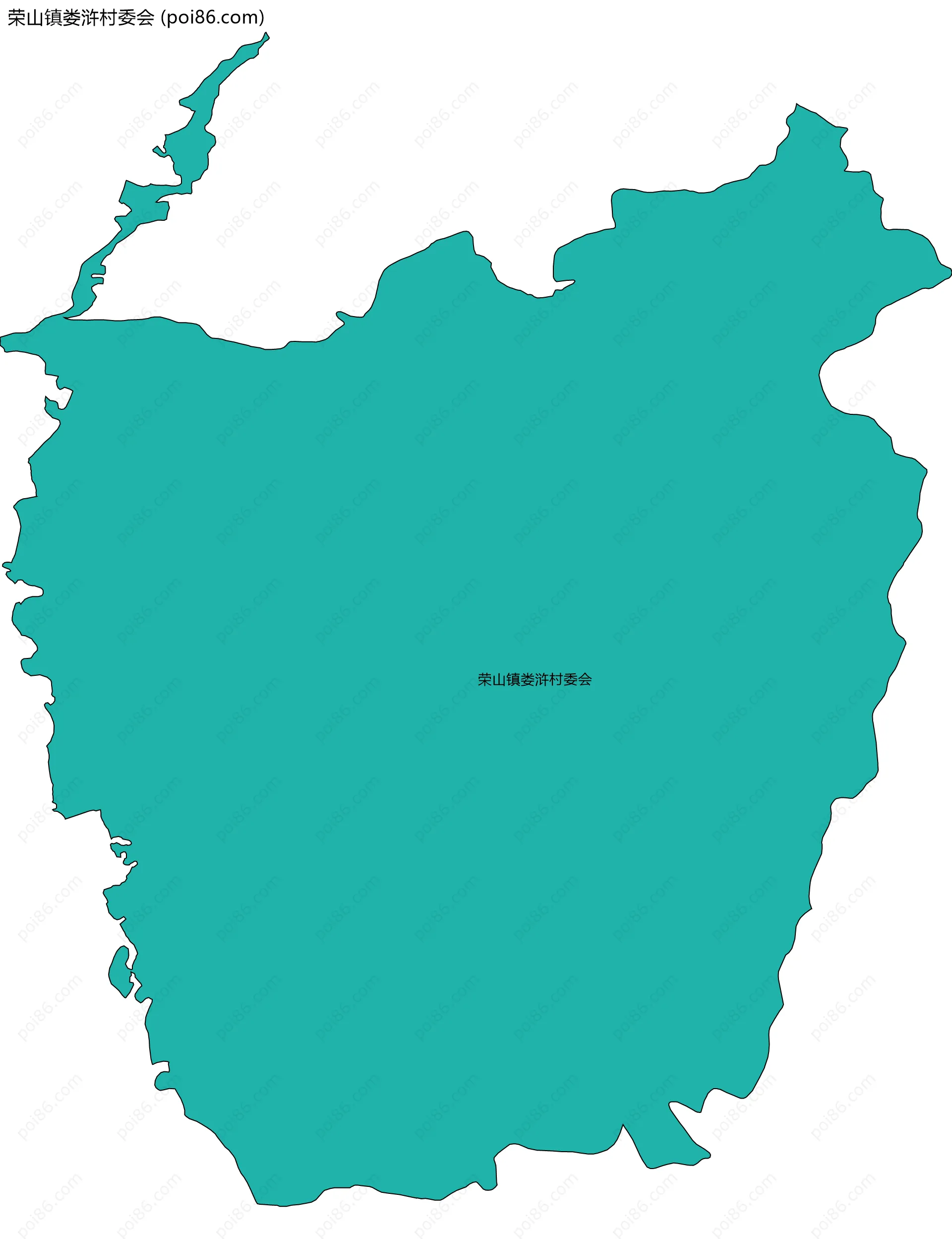 荣山镇娄浒村委会边界地图