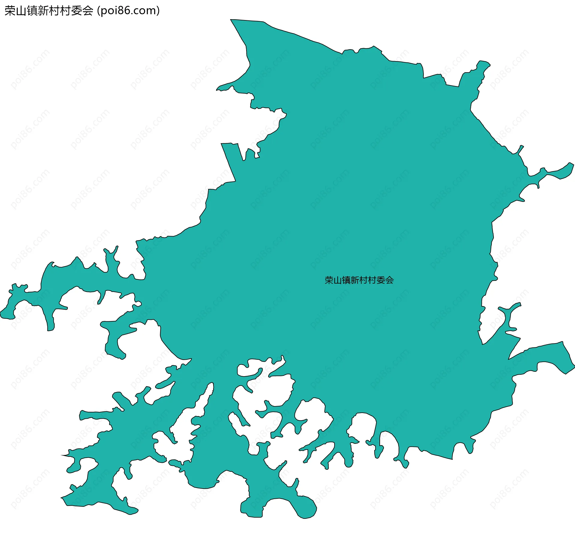 荣山镇新村村委会边界地图