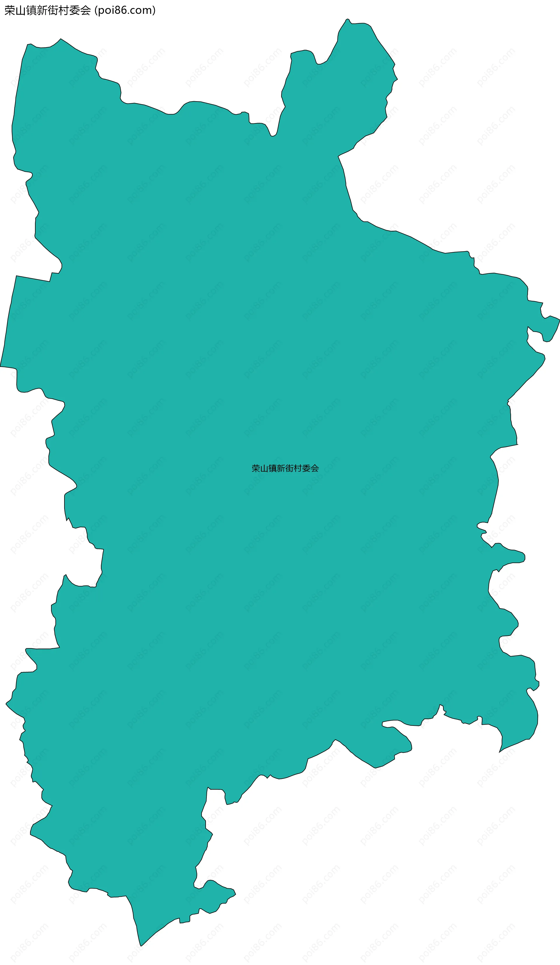 荣山镇新街村委会边界地图