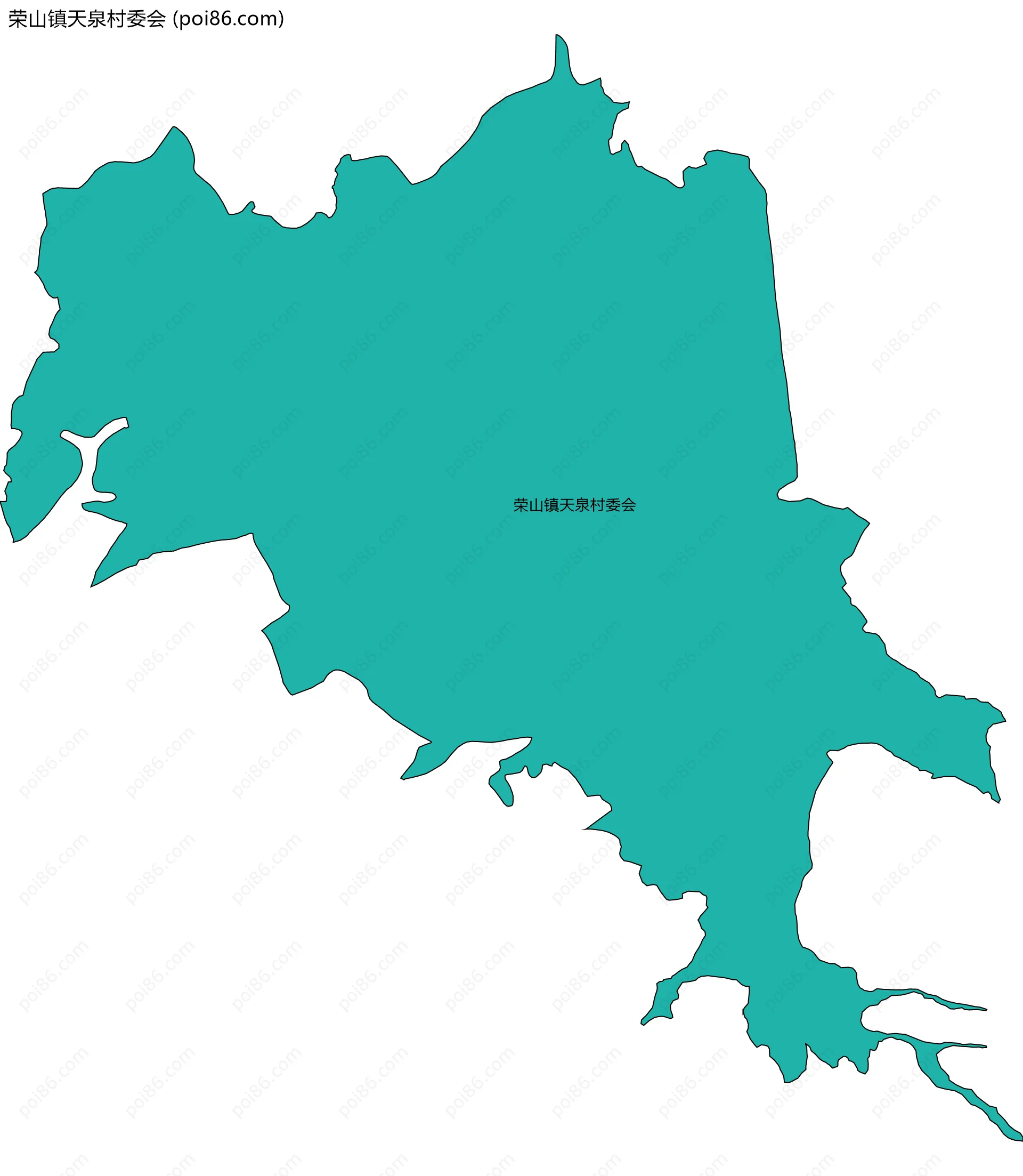 荣山镇天泉村委会边界地图