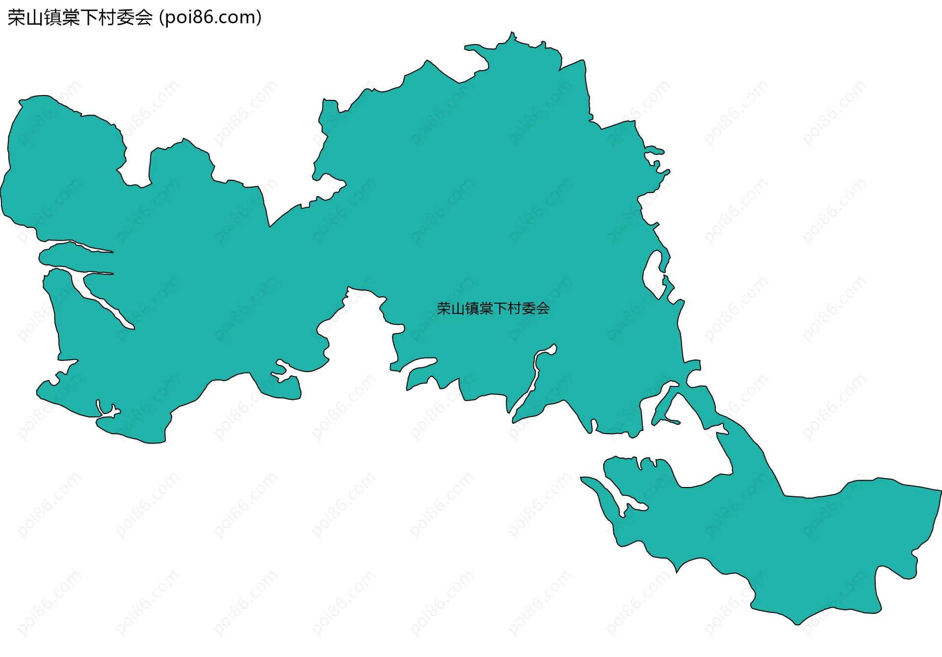 荣山镇棠下村委会边界地图
