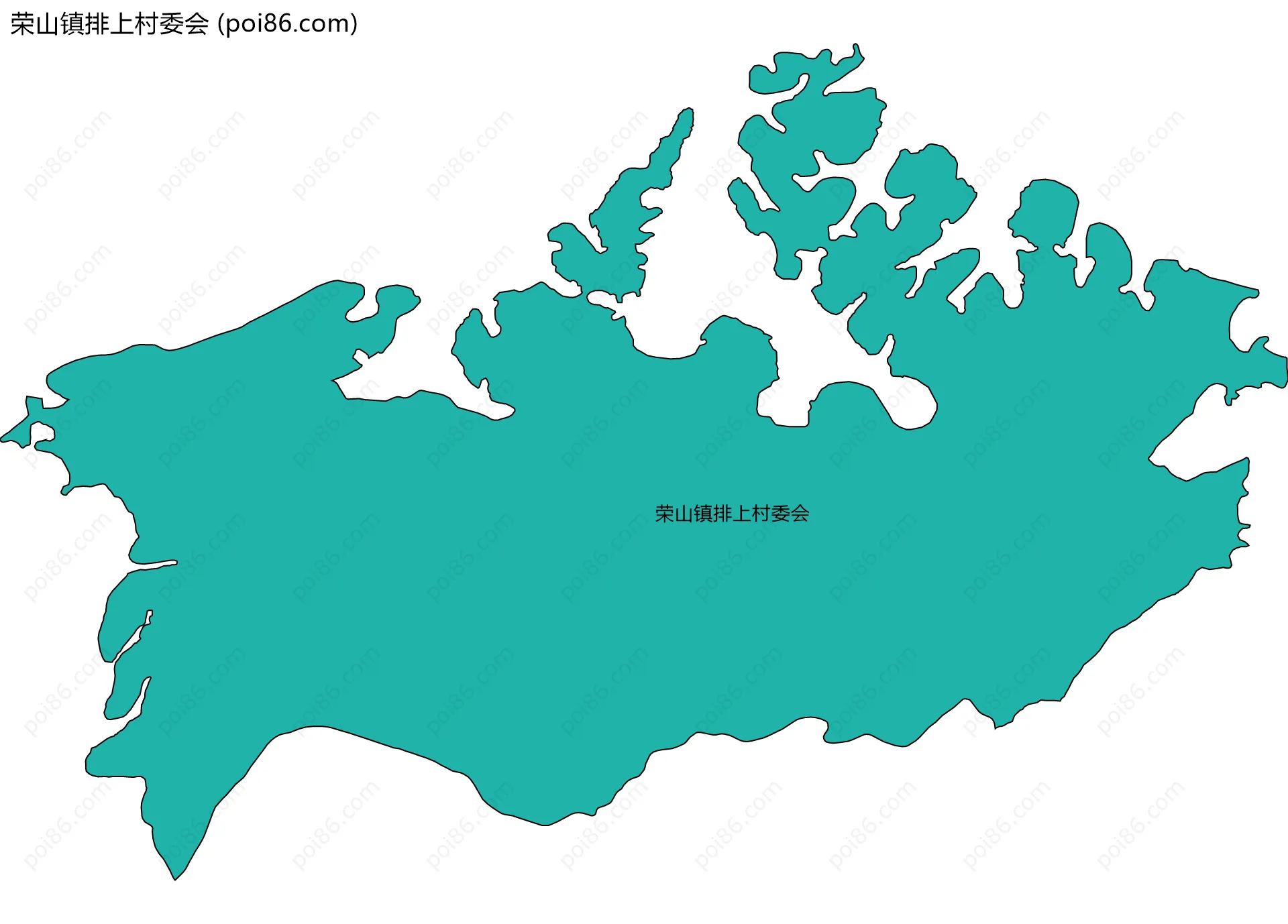 荣山镇排上村委会边界地图