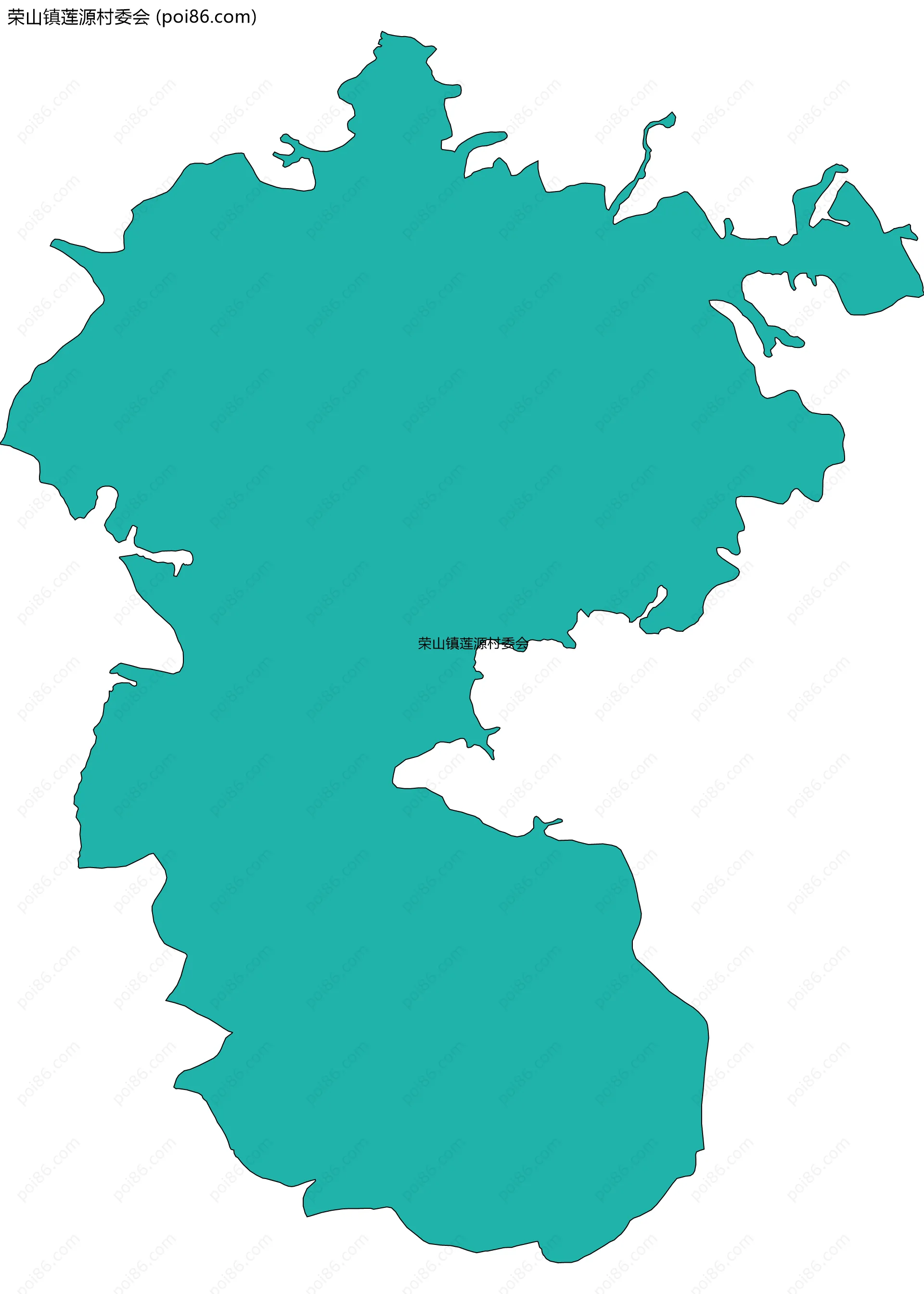 荣山镇莲源村委会边界地图