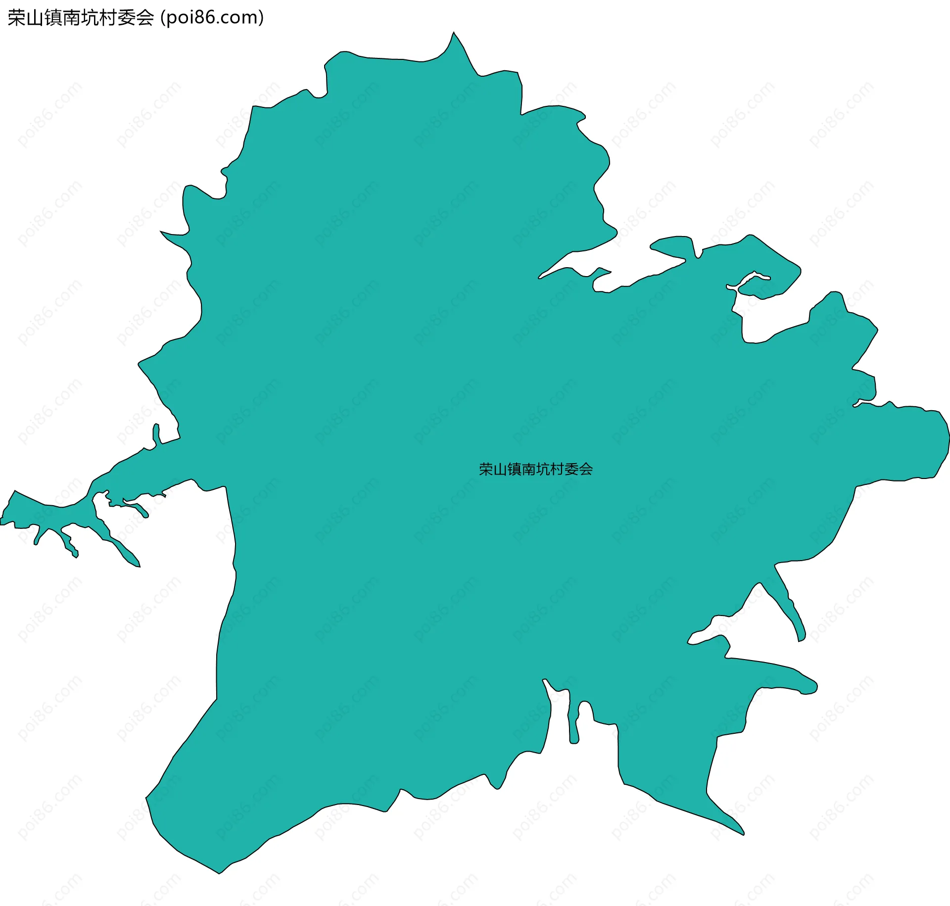 荣山镇南坑村委会边界地图