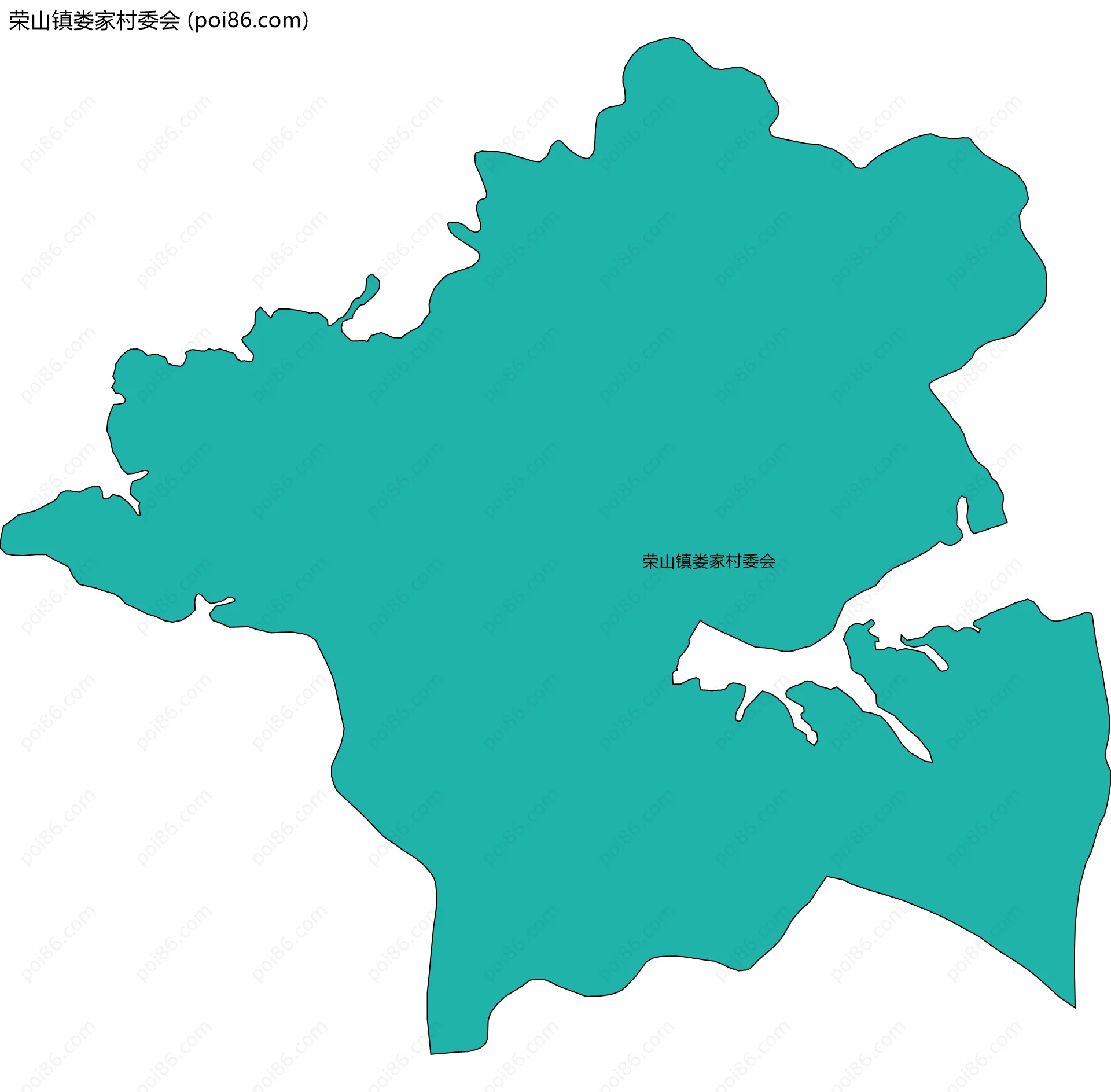 荣山镇娄家村委会边界地图