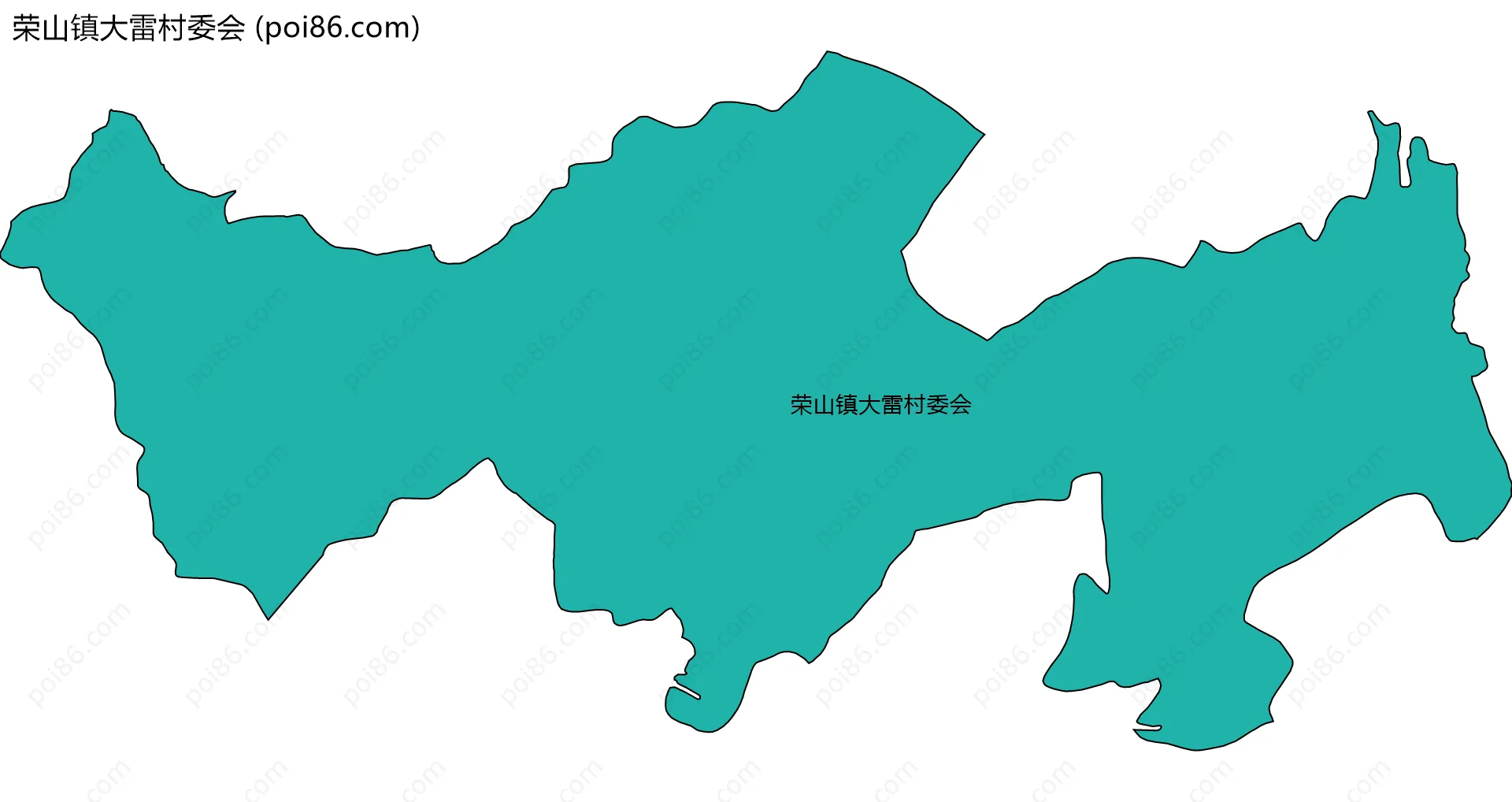 荣山镇大雷村委会边界地图