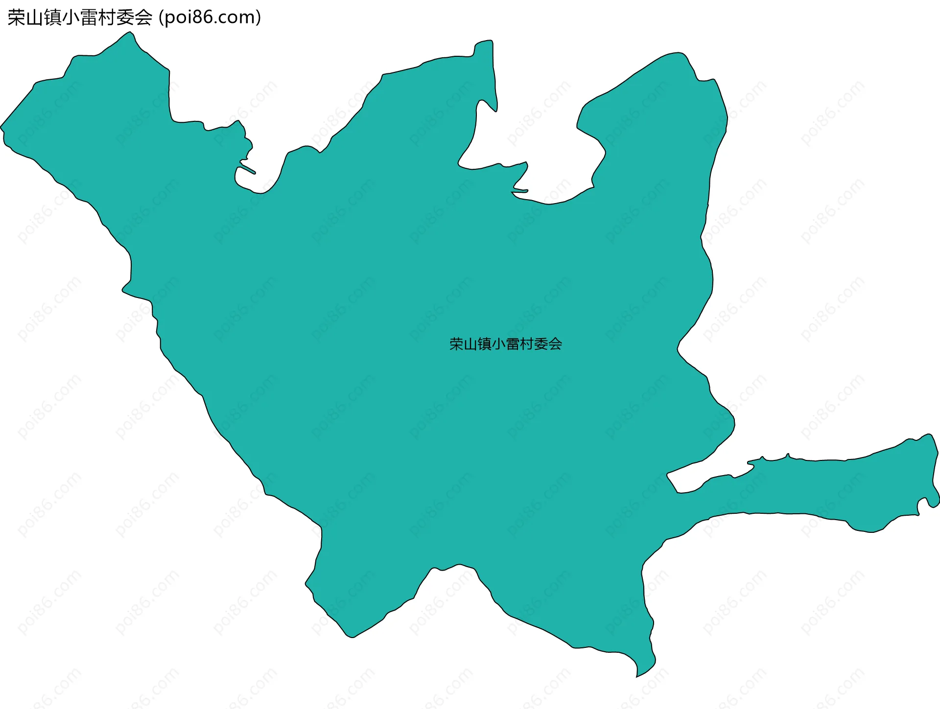 荣山镇小雷村委会边界地图