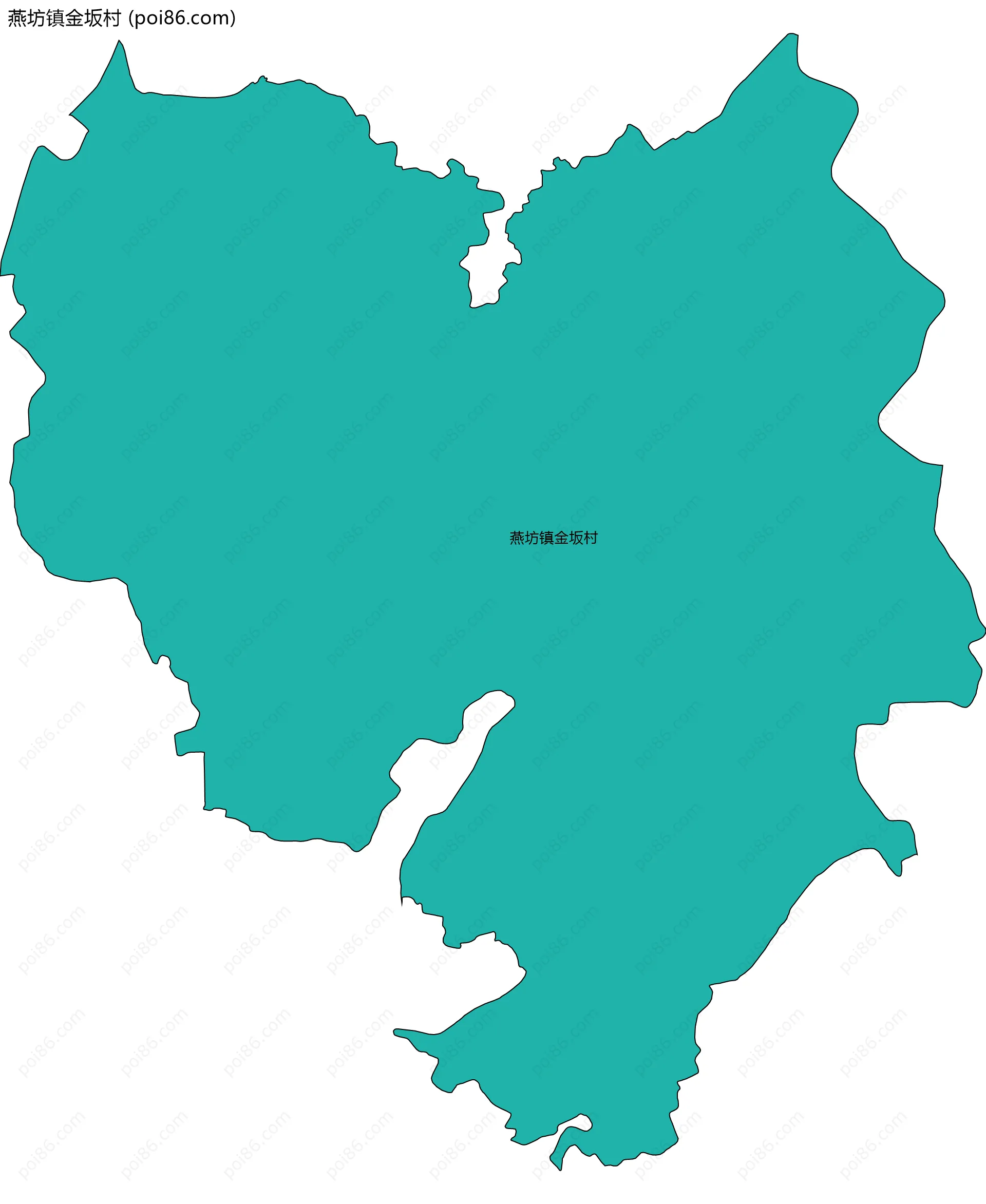 燕坊镇金坂村边界地图