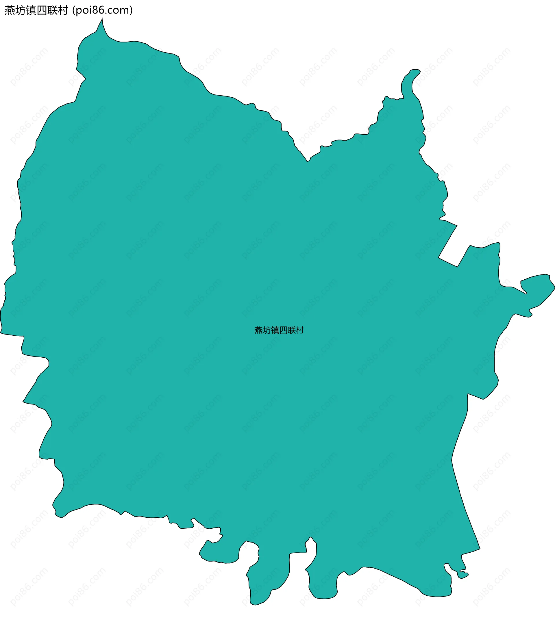 燕坊镇四联村边界地图