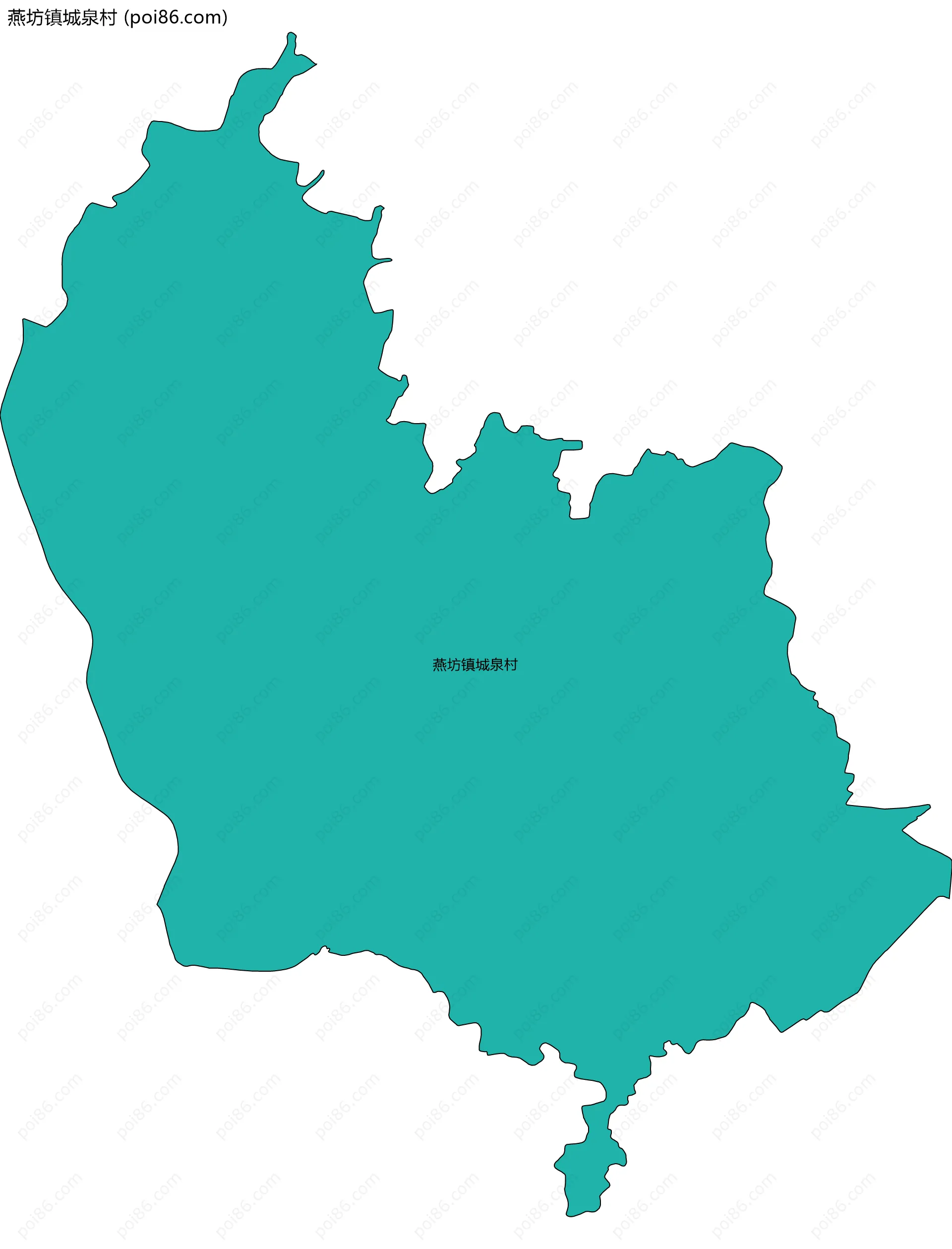 燕坊镇城泉村边界地图