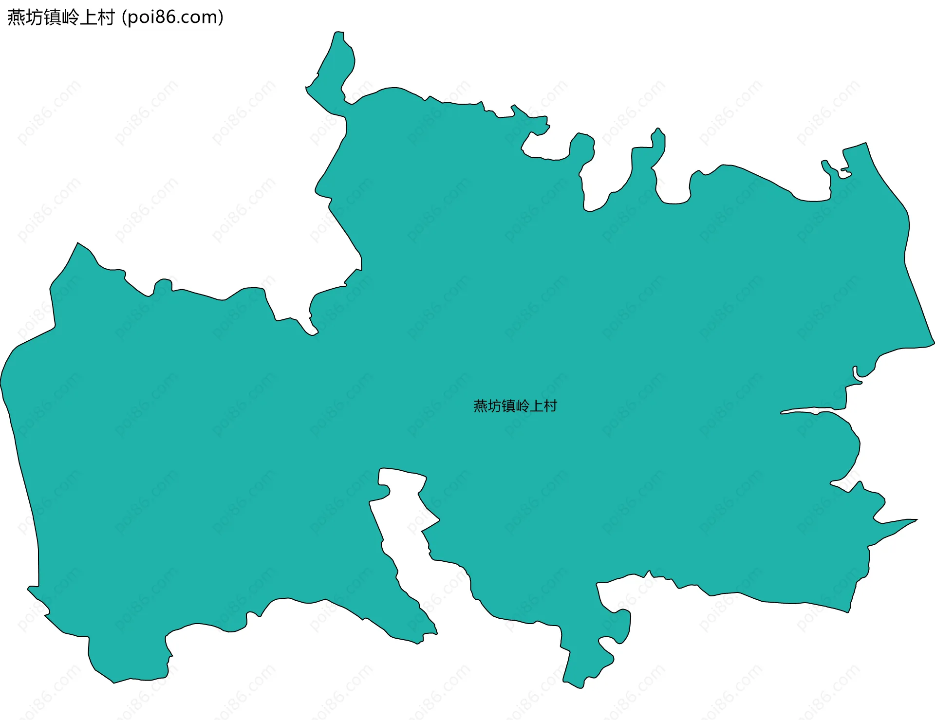 燕坊镇岭上村边界地图