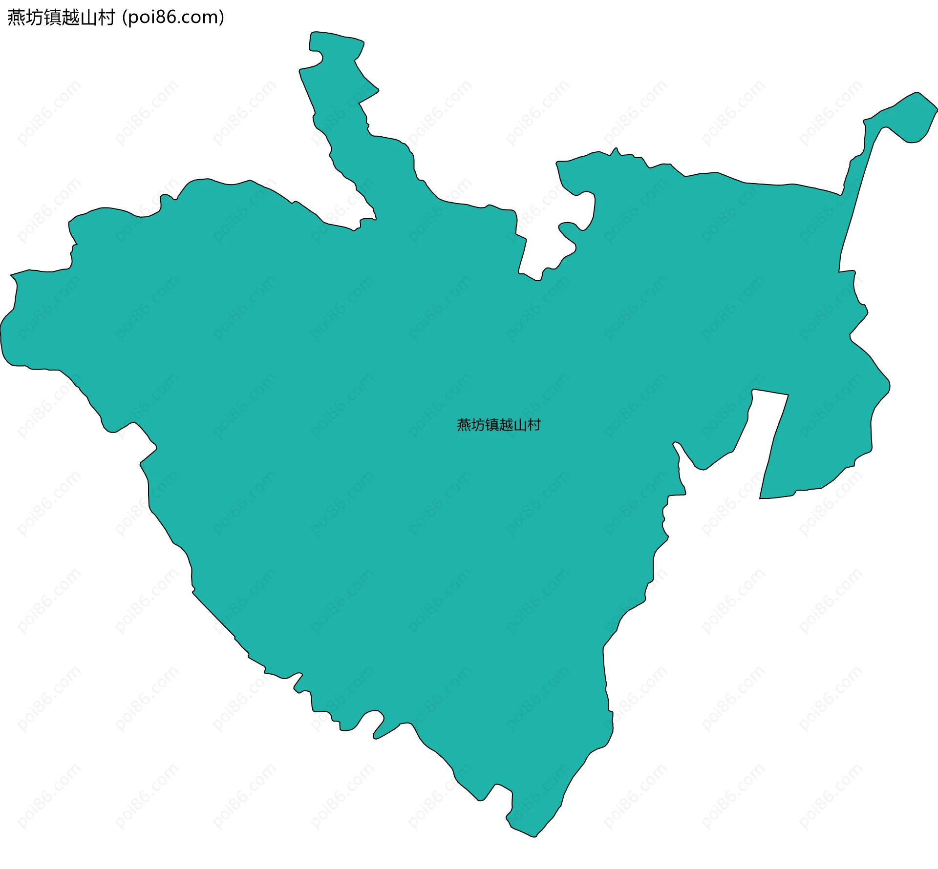 燕坊镇越山村边界地图