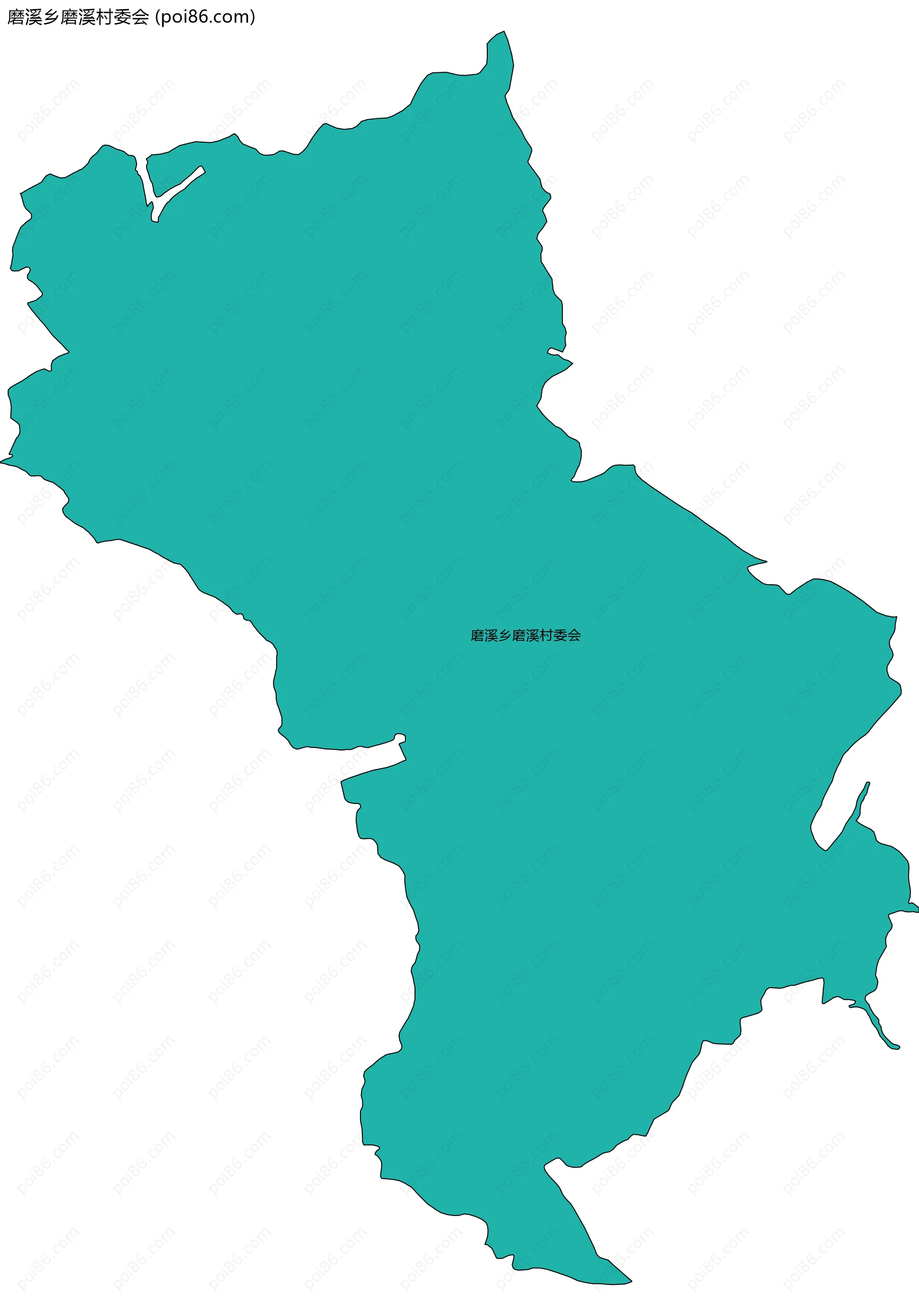 磨溪乡磨溪村委会边界地图