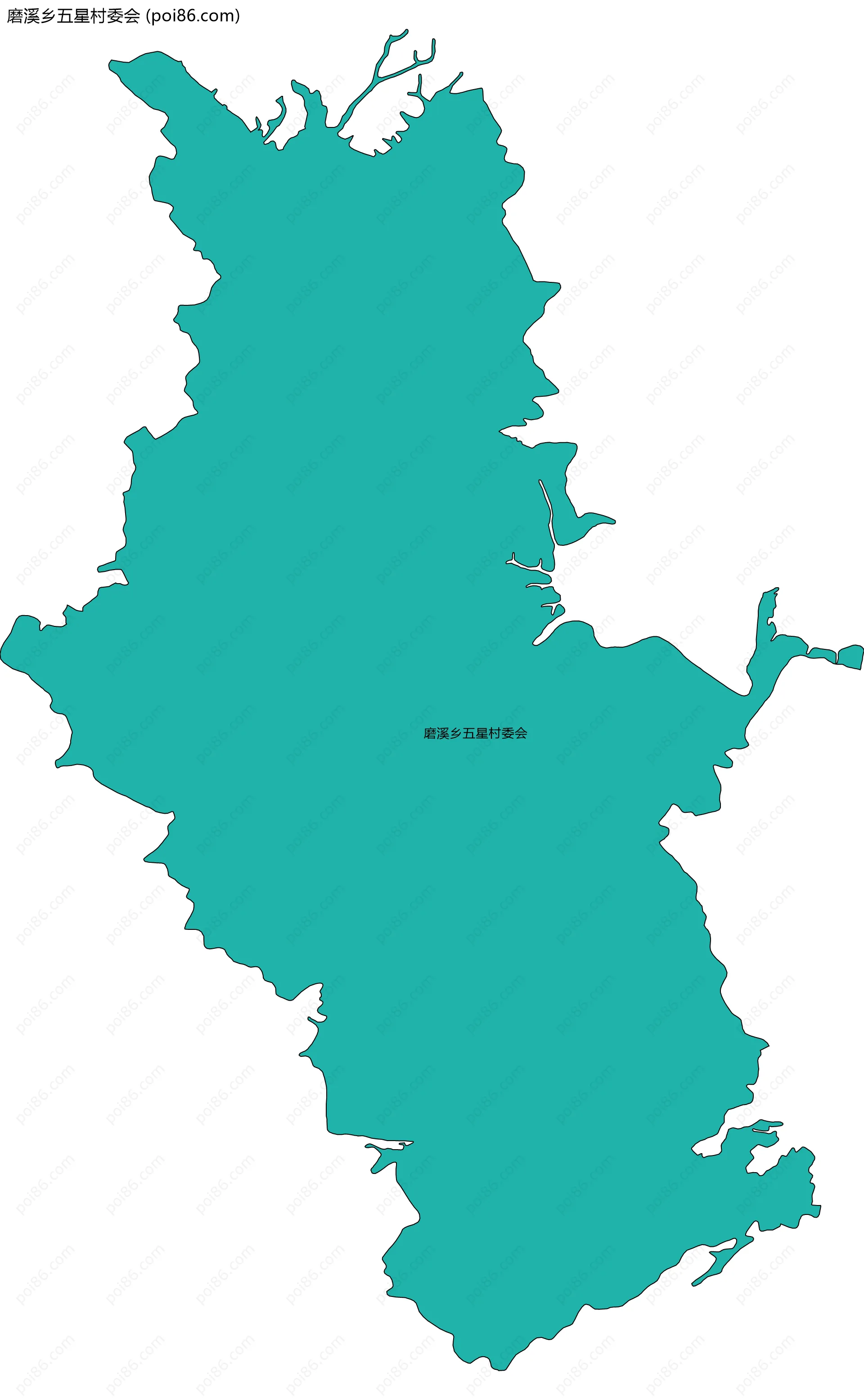 磨溪乡五星村委会边界地图