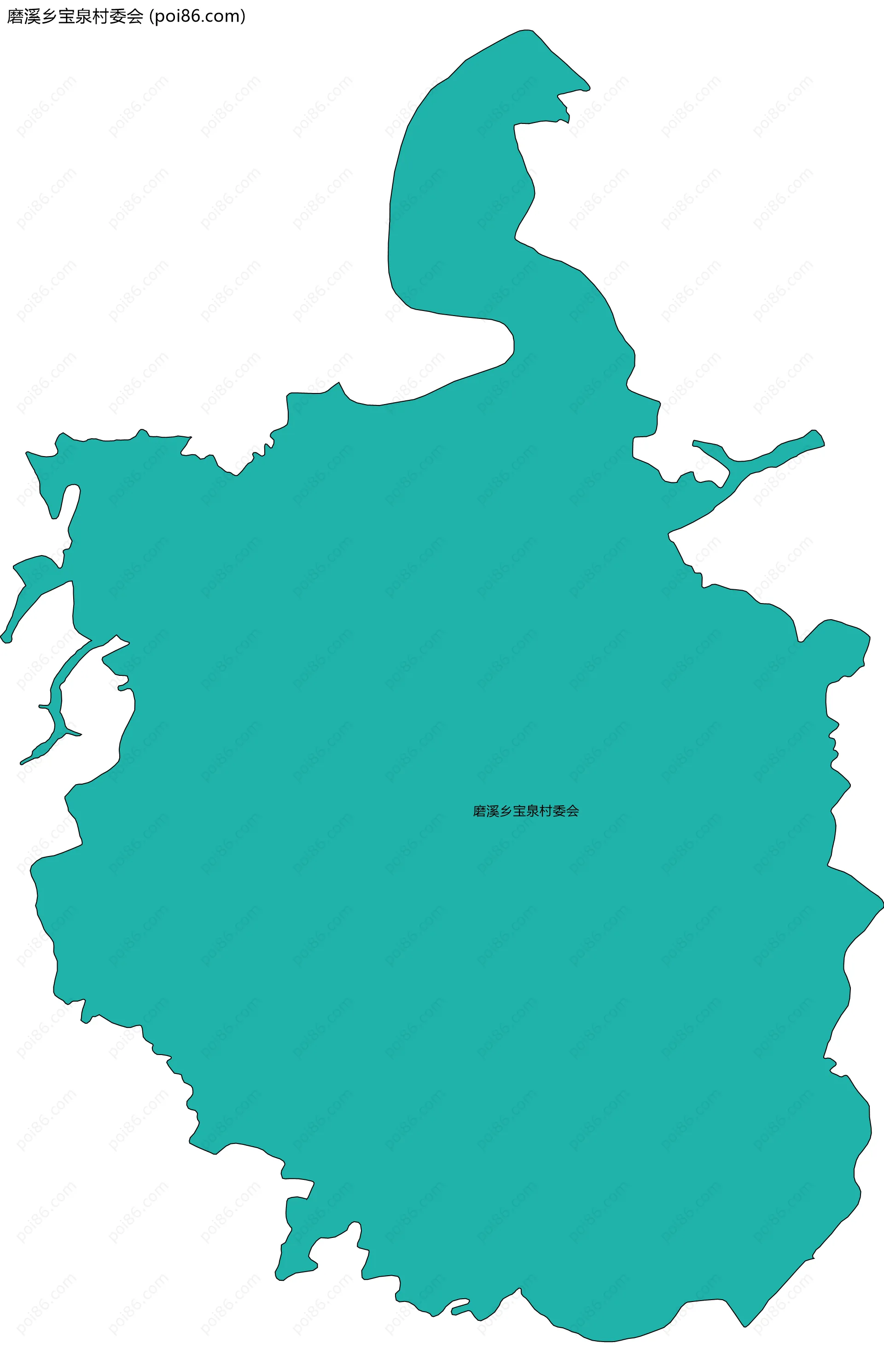 磨溪乡宝泉村委会边界地图