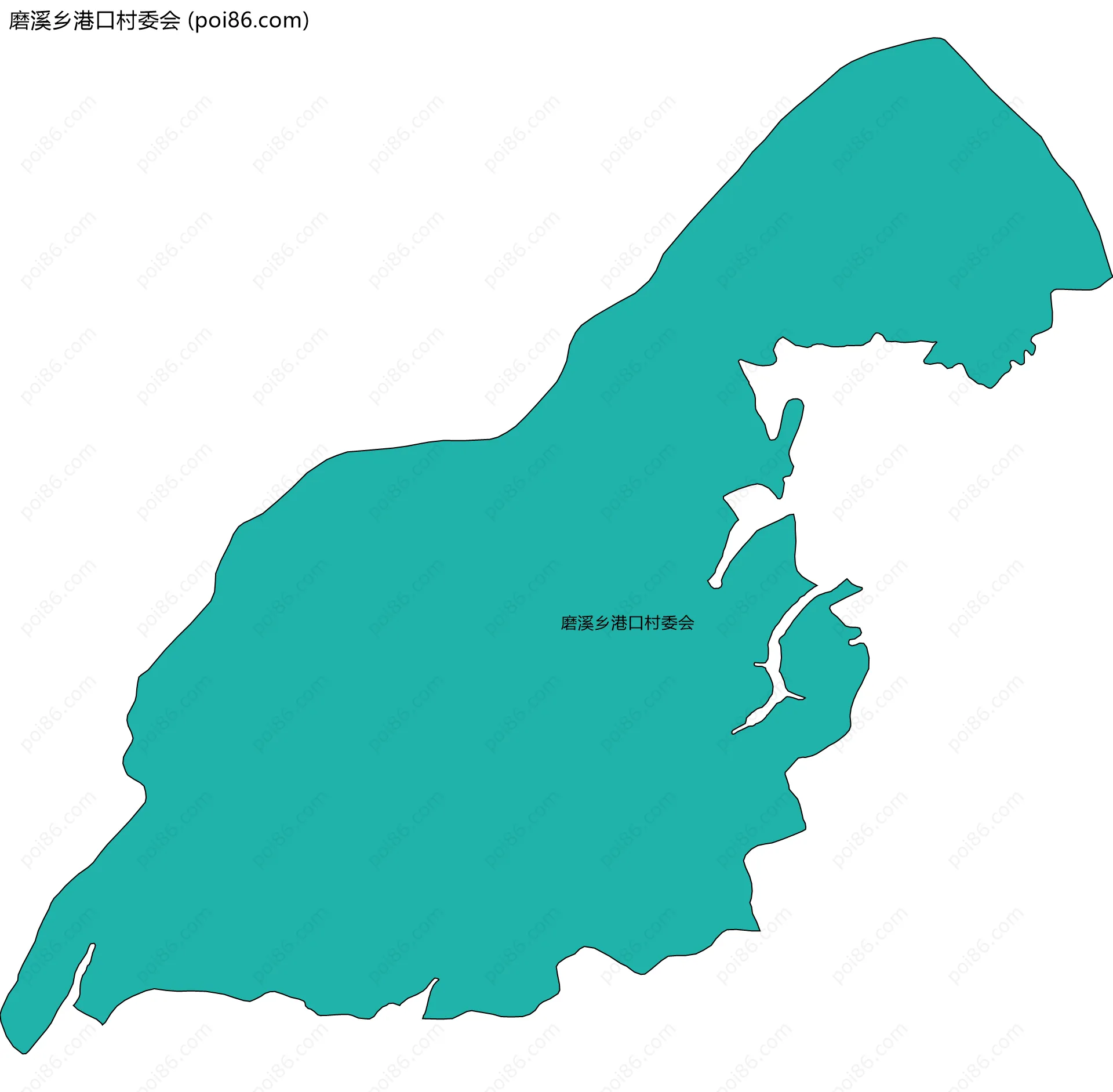 磨溪乡港口村委会边界地图