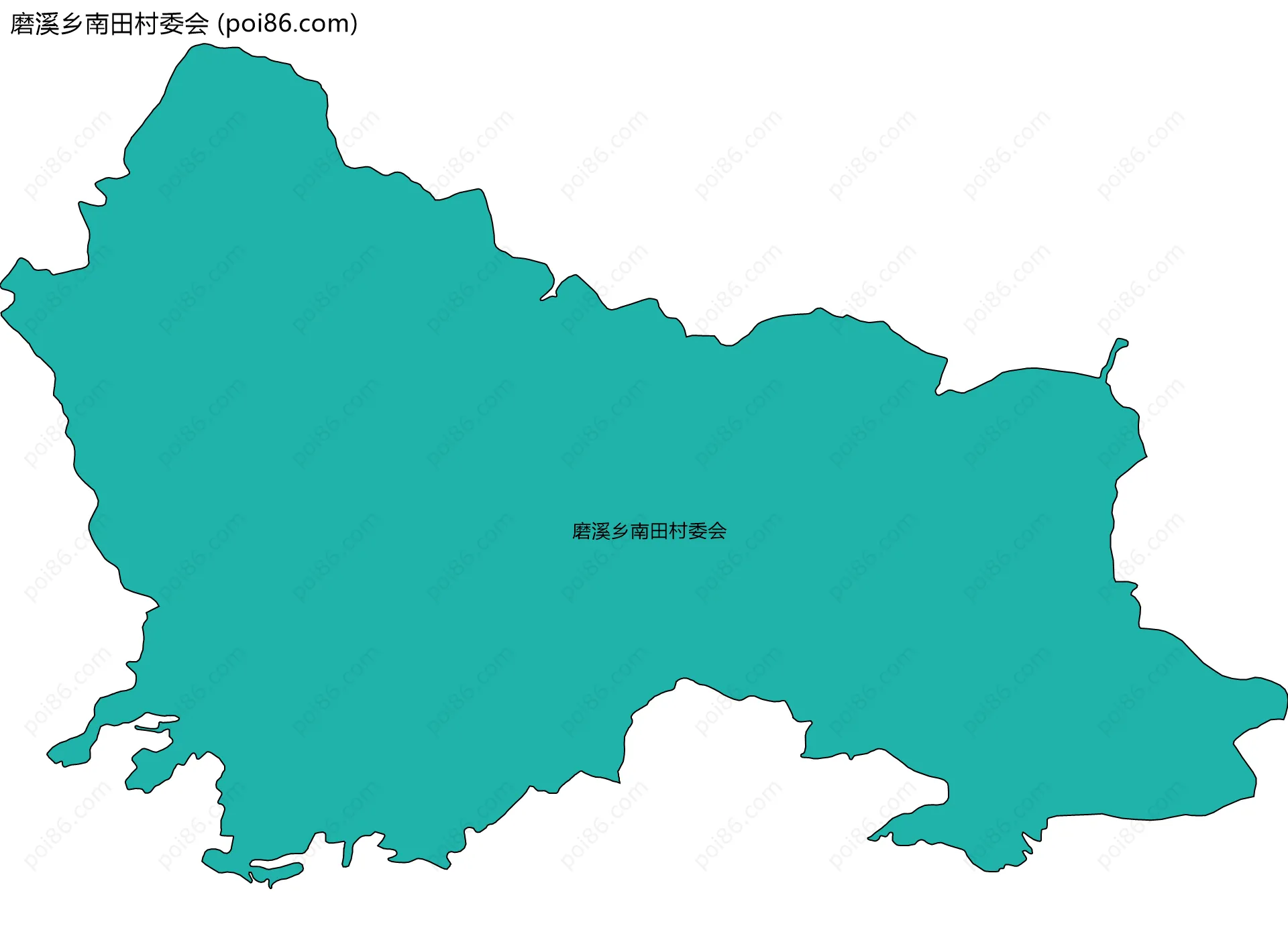 磨溪乡南田村委会边界地图