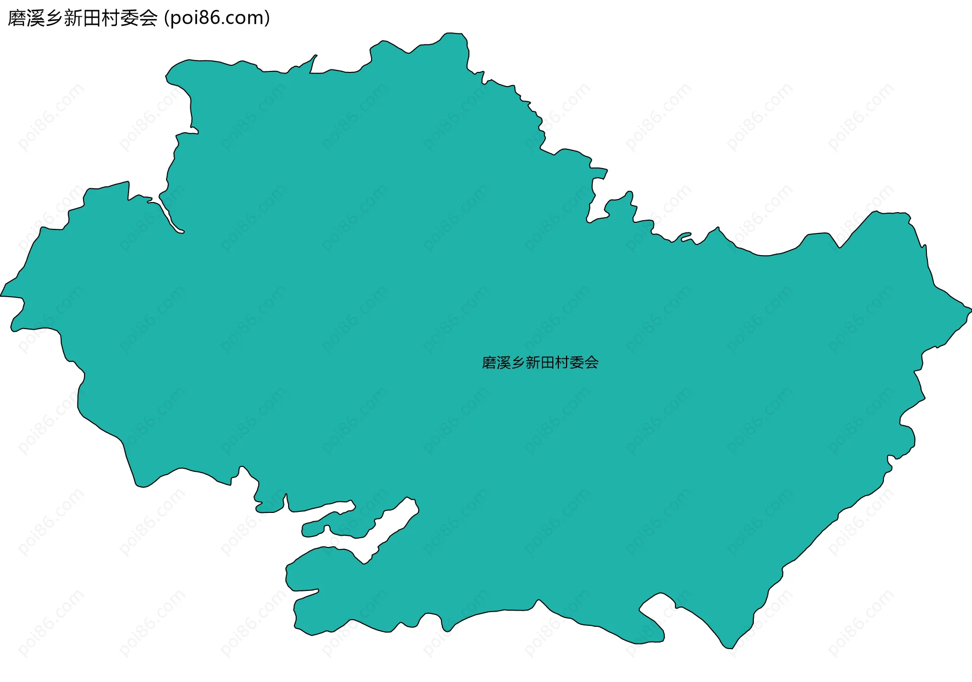 磨溪乡新田村委会边界地图
