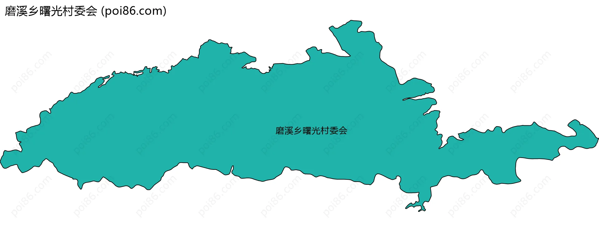磨溪乡曙光村委会边界地图