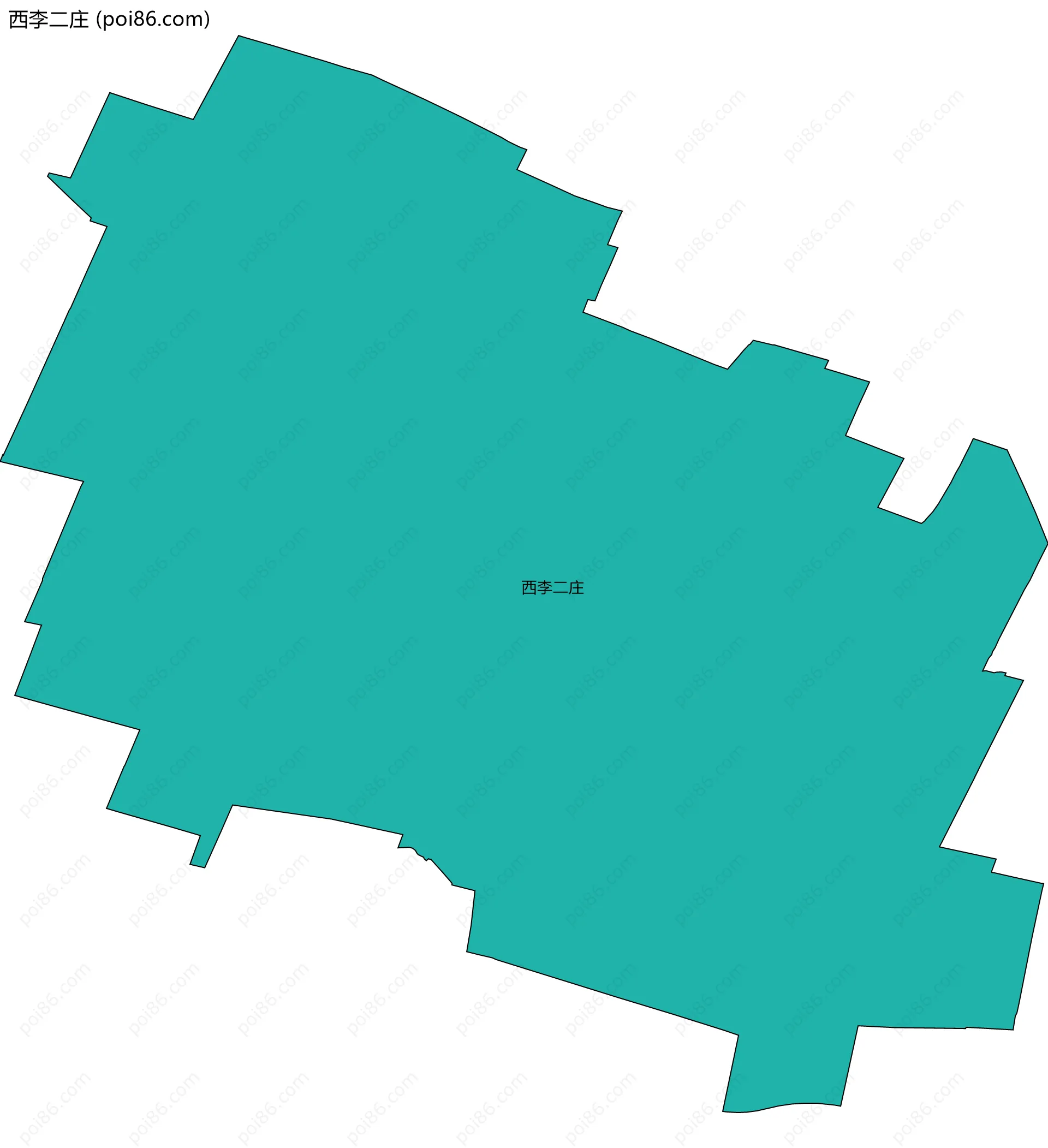 西李二庄边界地图