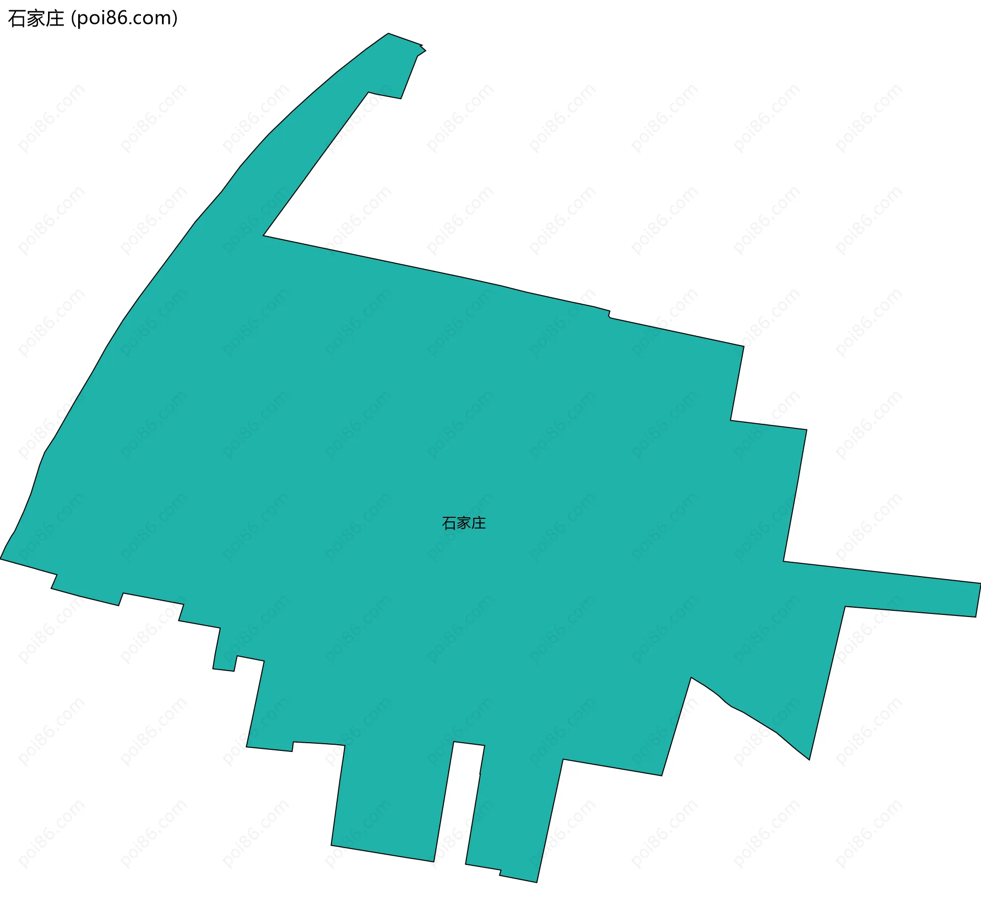石家庄边界地图