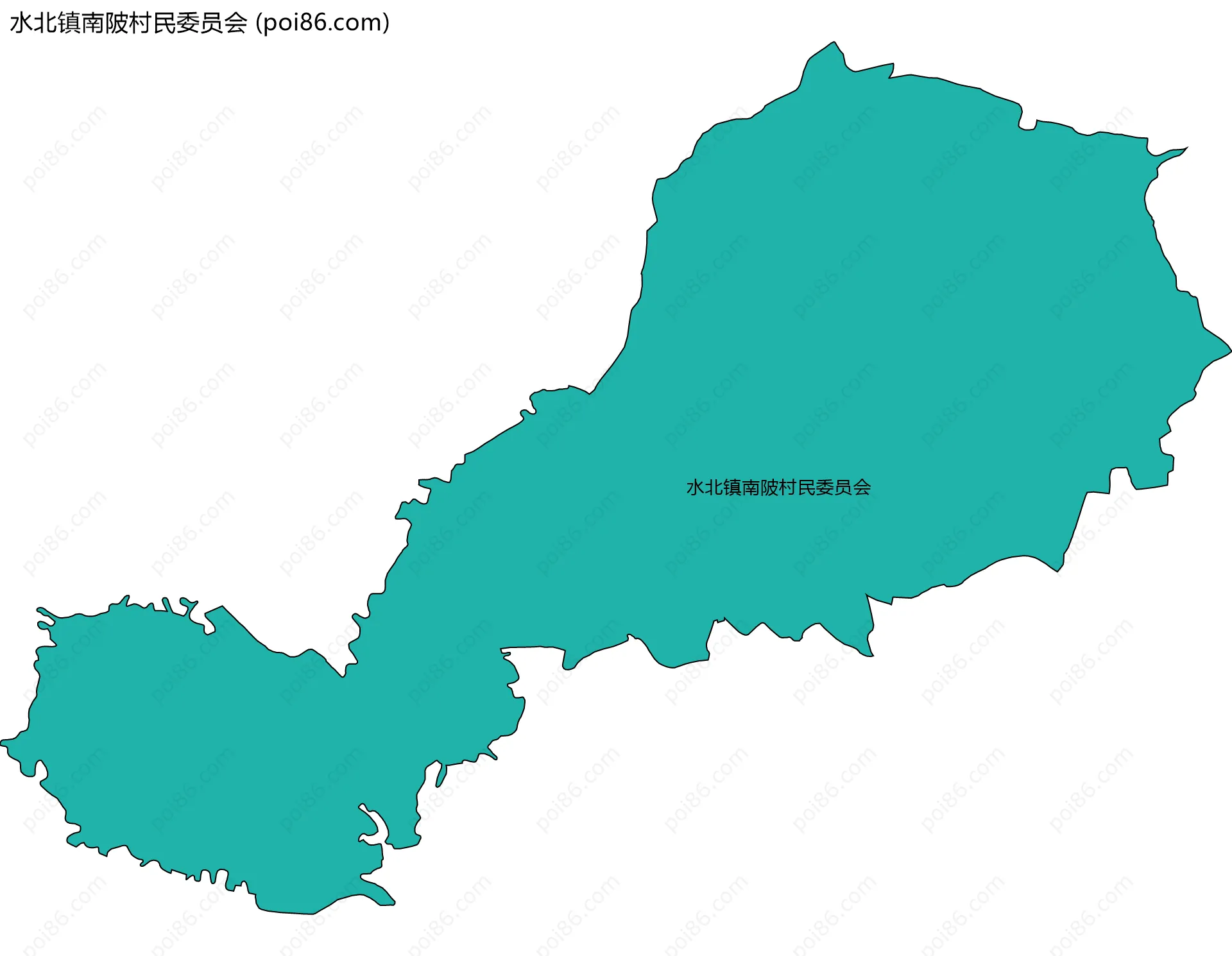 水北镇南陂村民委员会边界地图