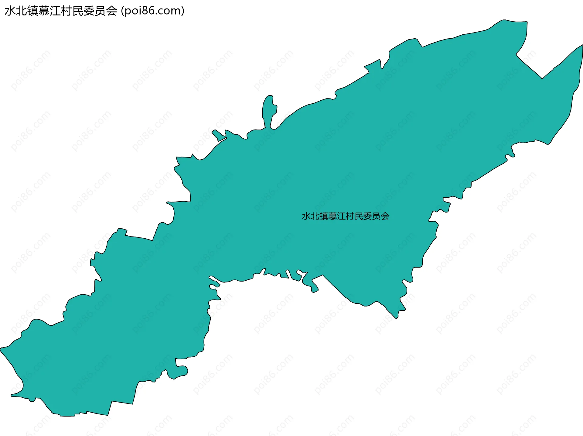 水北镇慕江村民委员会边界地图
