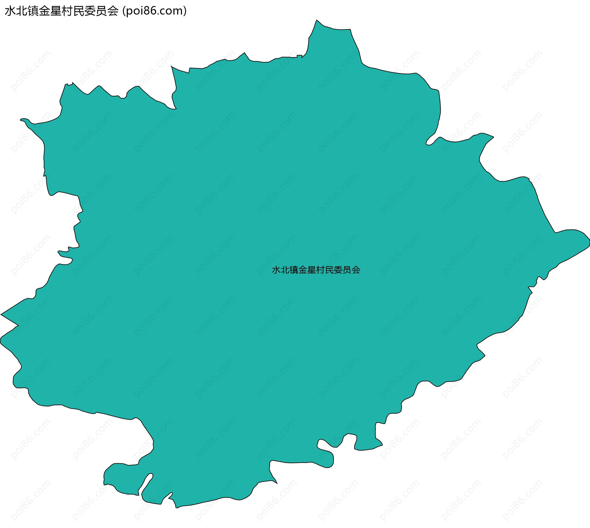 水北镇金星村民委员会边界地图