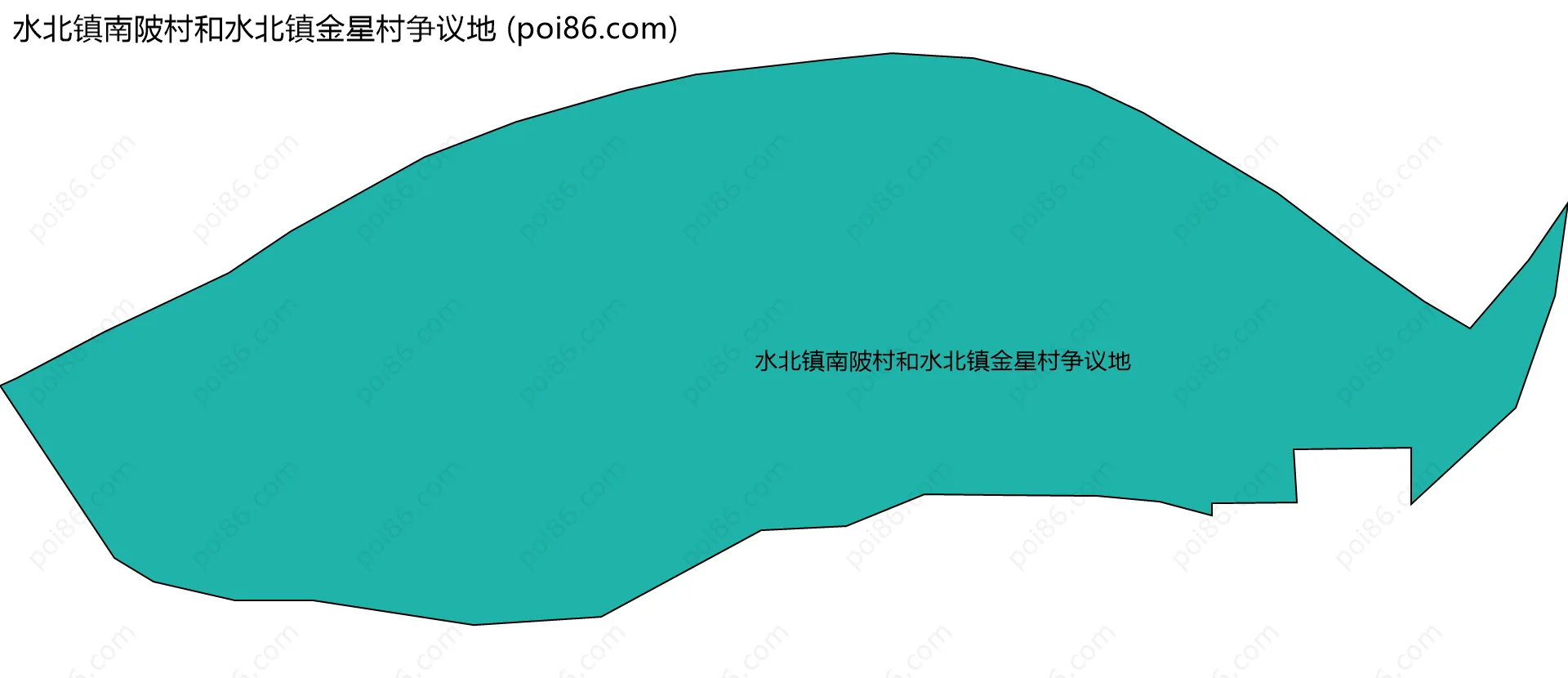水北镇南陂村和水北镇金星村争议地边界地图
